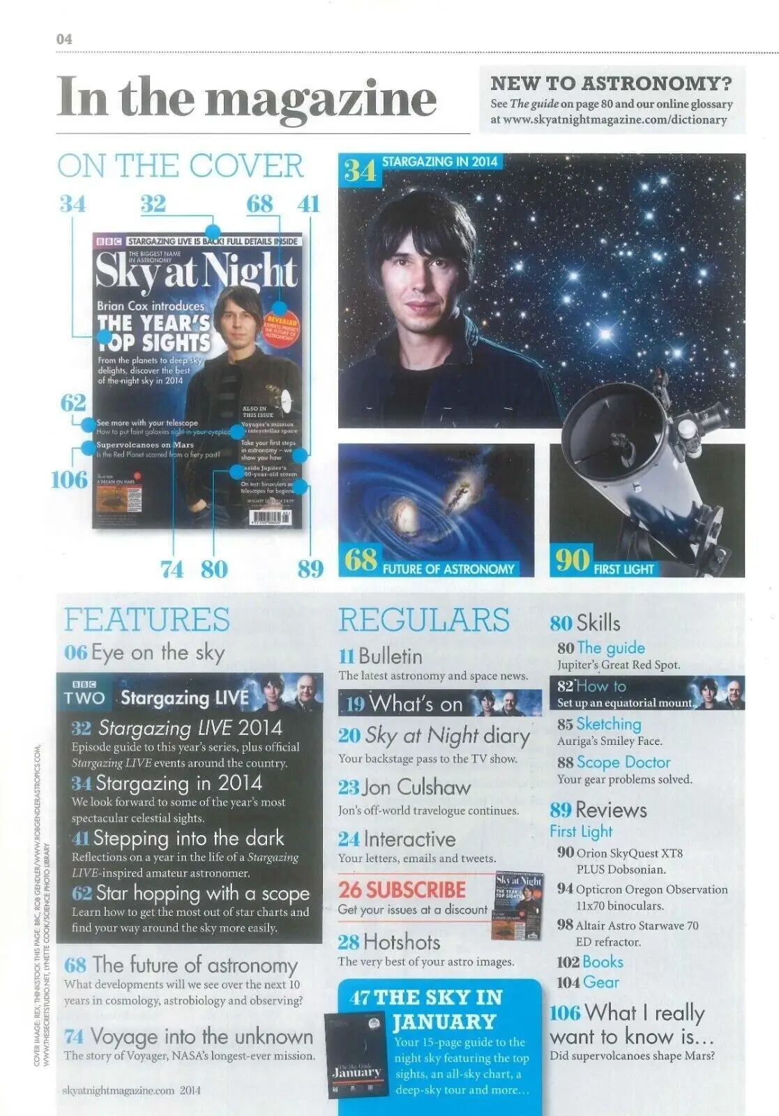 BBC Sky at Night Astronomy Magazine #104, Brian Cox, Voyager, January 2014 - image 2 | Free standard UK delivery included | Discount Quality Products