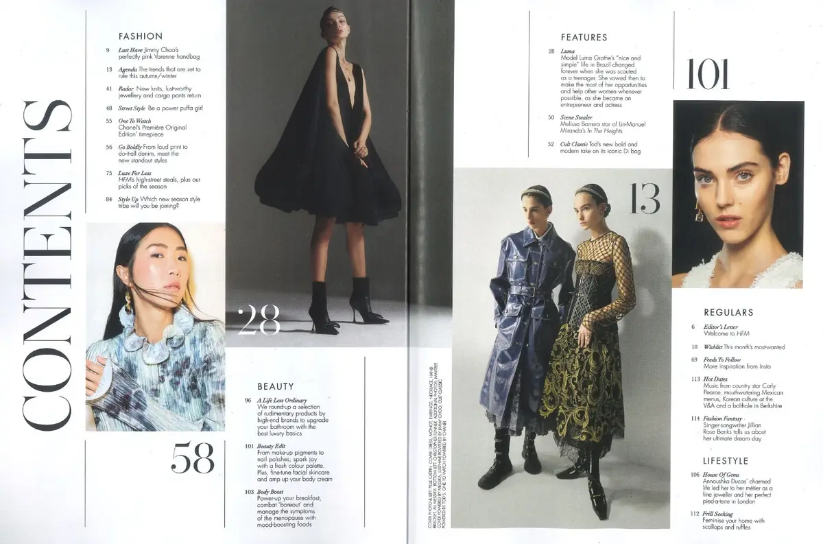 HELLO! Fashion Magazine Trend Special, Luma Grothe, Melissa Barrera October 2022 - image 2 | Free standard UK delivery included | Discount Quality Products