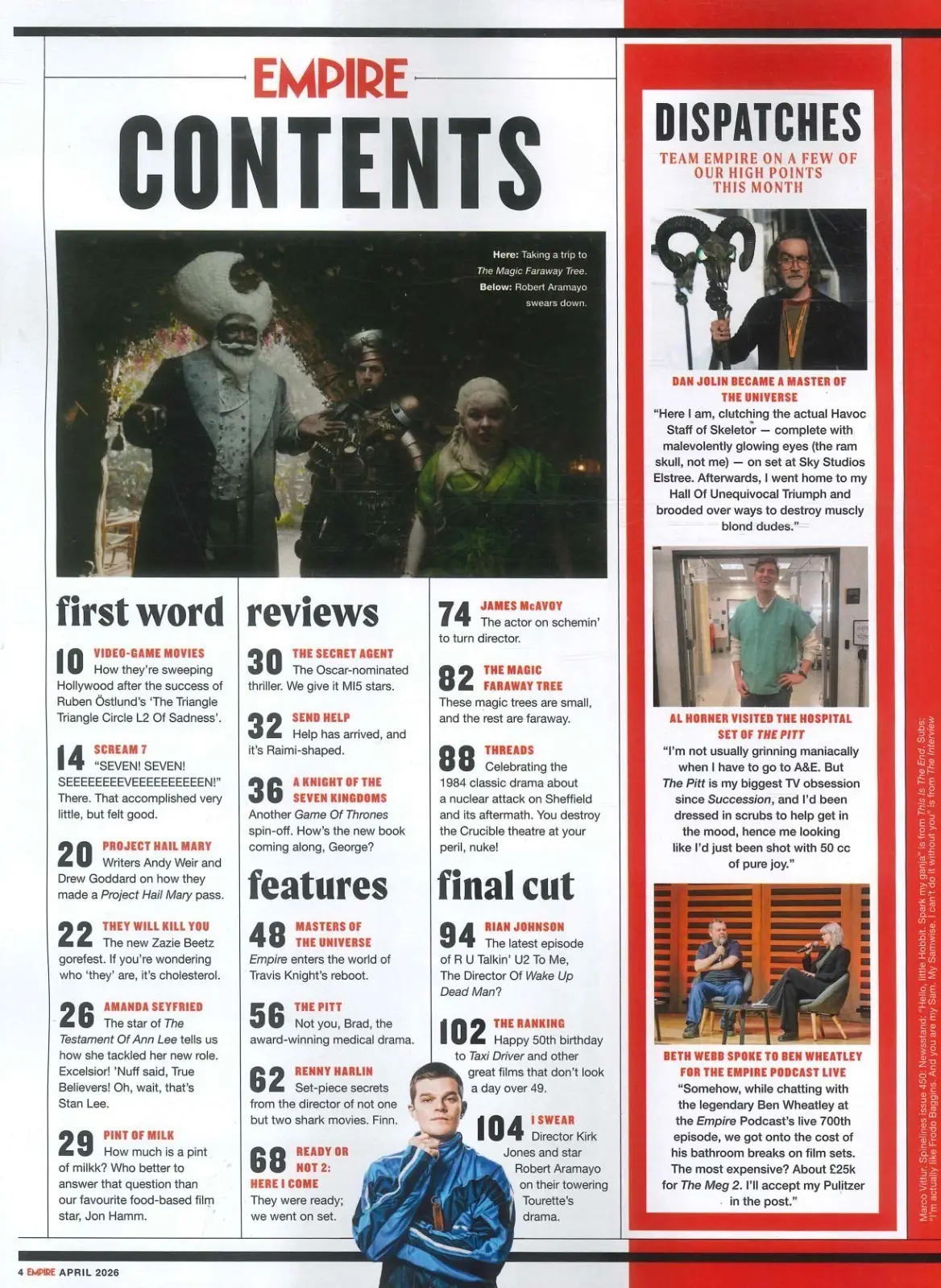 Empire Magazine: Masters of the Universe, Avengers Doomsday, Films, April 2026 - image 2 | Free standard UK delivery included | Discount Quality Products
