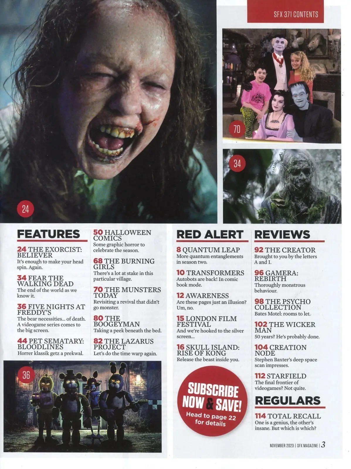 SFX Magazine: Halloween Horror Special, Exorcist Believer Exclusive! Nov 2023 - image 2 | Free standard UK delivery included | Discount Quality Products