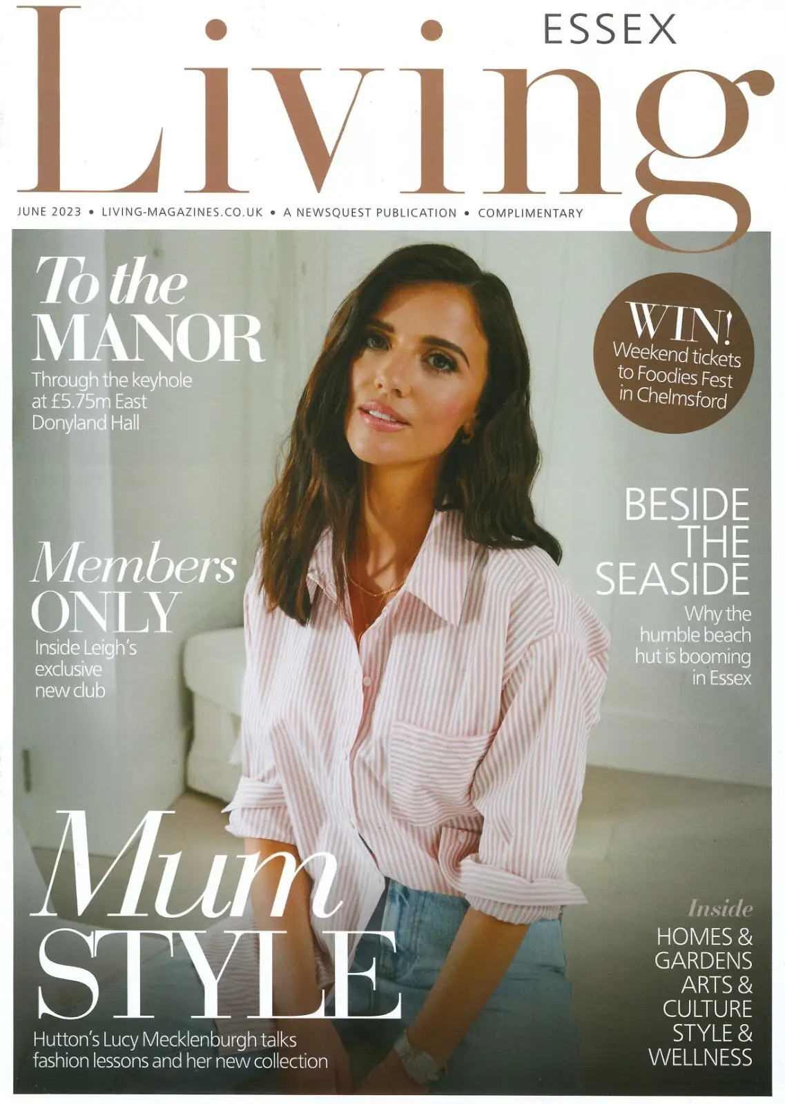 Essex Living Magazine, Lucy Mecklenburgh, Jamie Oliver, Home &amp; Garden, June 2023