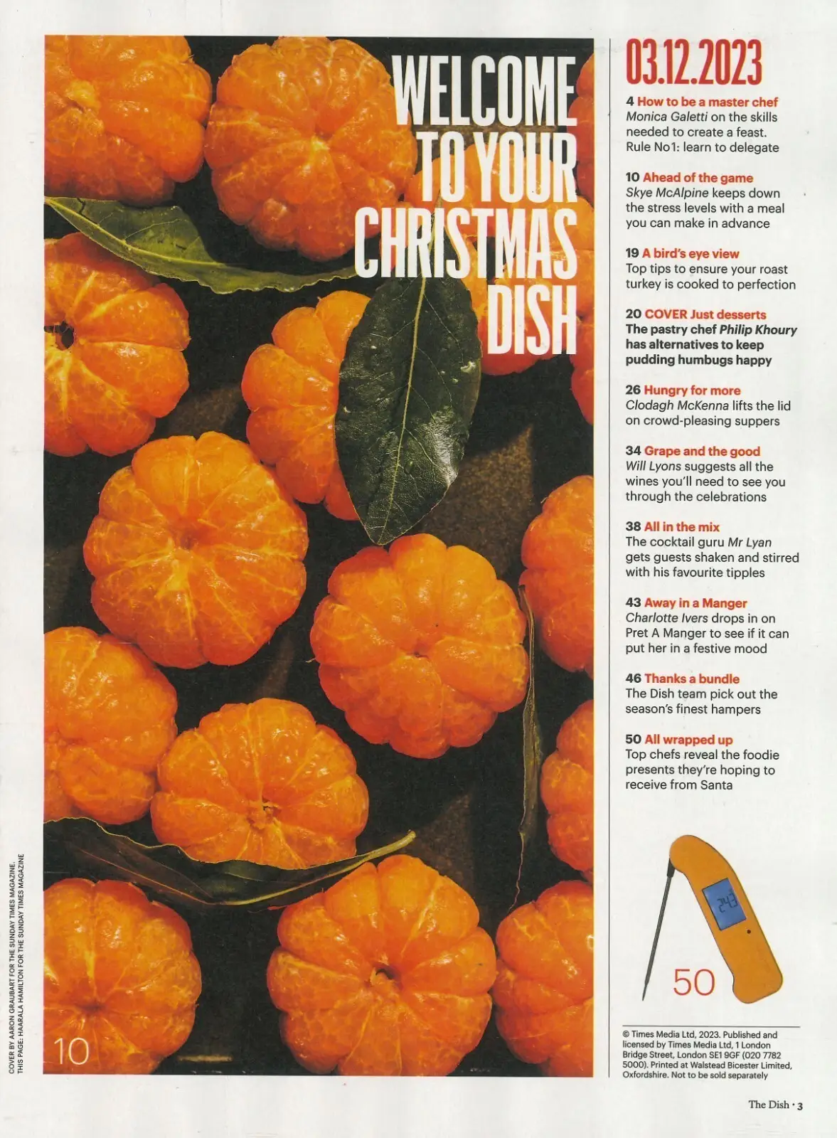 Sunday Times Magazine, 52 Pages Christmas Food & Gifts, Monica Galetti, 3.12.23 - image 2 | Free standard UK delivery included | Discount Quality Products