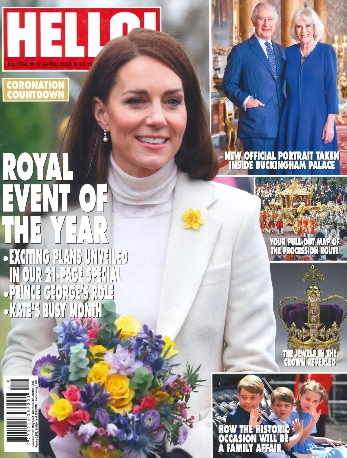 HELLO! Magazine, Kate Middleton, King Charles, Camilla, Coronation, 17.4.23