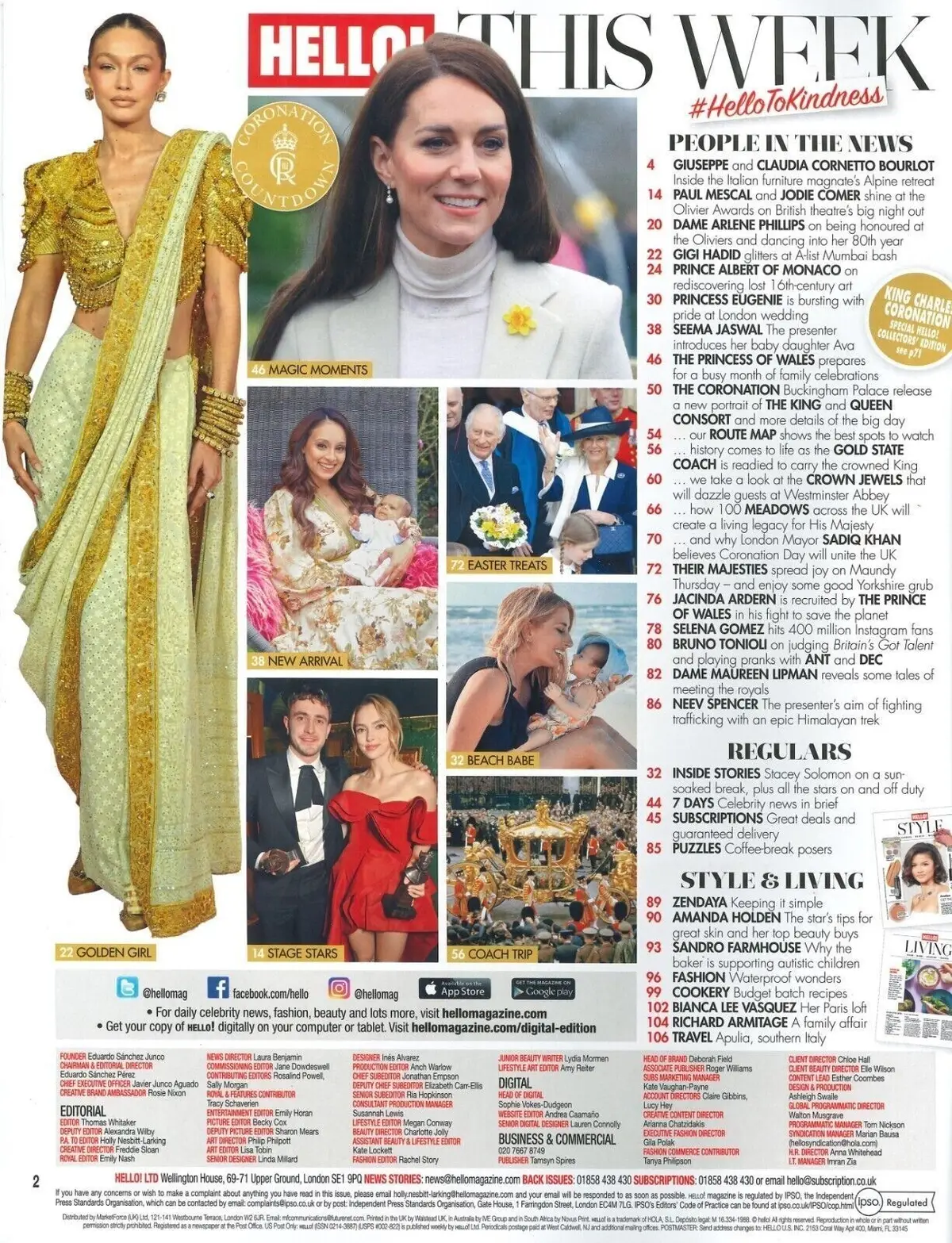 HELLO! Magazine, Kate Middleton, King Charles, Camilla, Coronation, 17.4.23 - image 2 | Free standard UK delivery included | Discount Quality Products