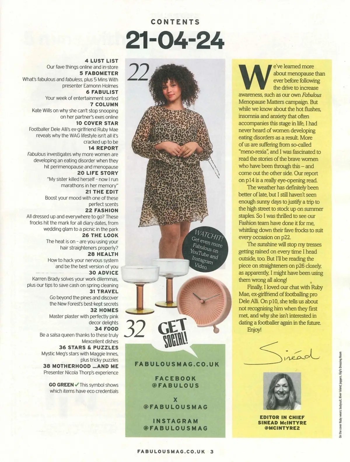Fabulous Magazine: Dele Alli's Ex Ruby Mae, Nicola Thorp, Eamonn Holmes, 21.4.24 - image 2 | Free standard UK delivery included | Discount Quality Products