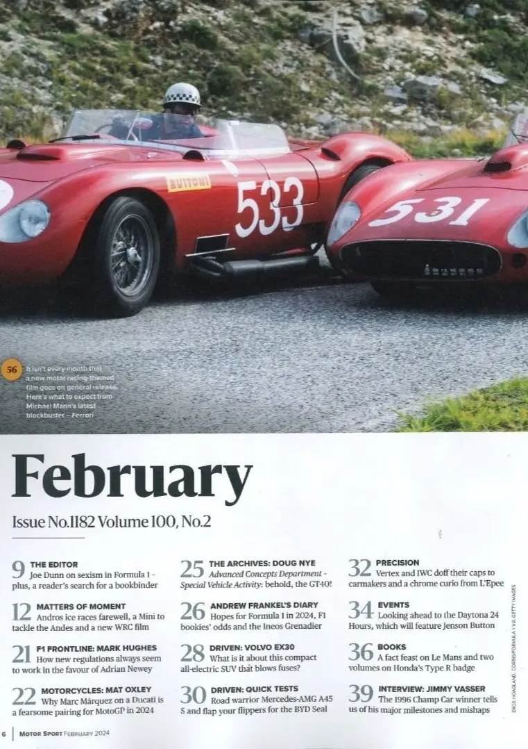 Motor Sport Magazine: Enzo Ferrari The Movie Story, F1 Season Review, Feb 2024 - image 2 | Free standard UK delivery included | Discount Quality Products