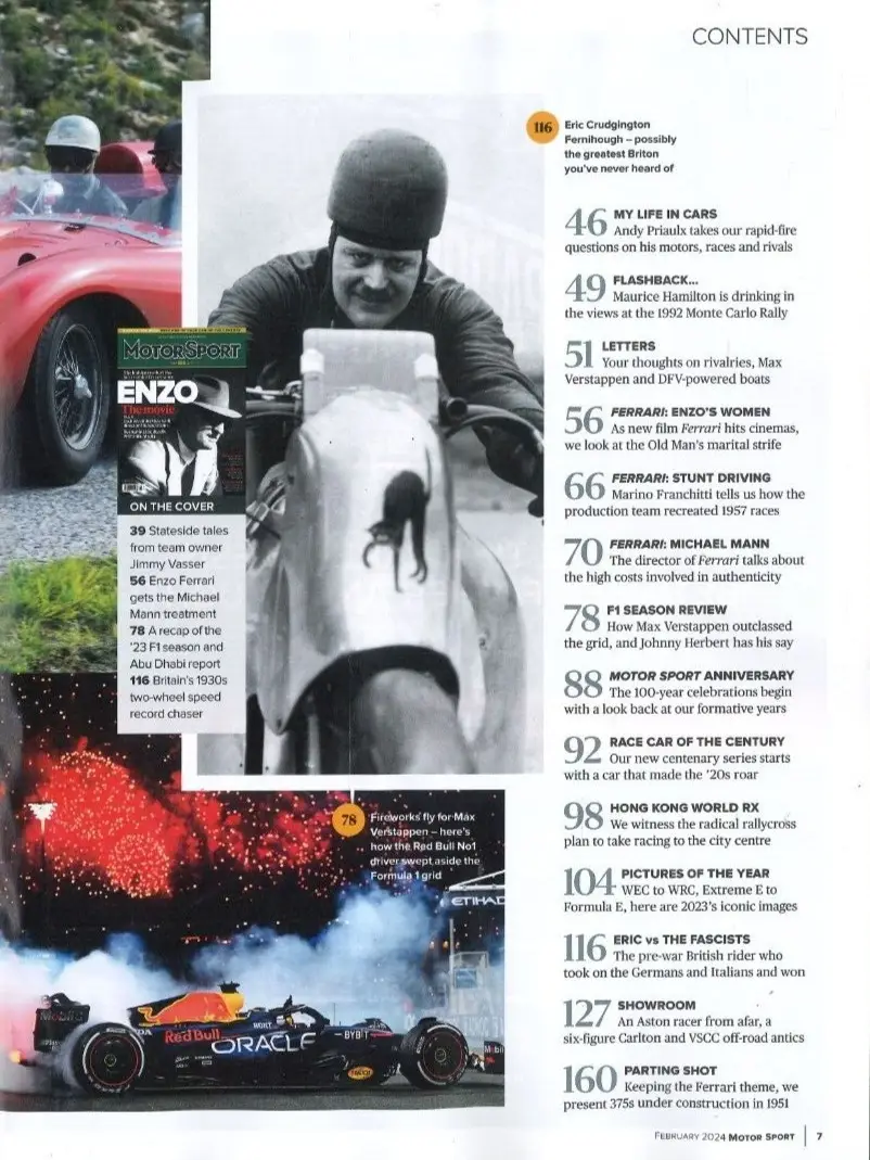Motor Sport Magazine: Enzo Ferrari The Movie Story, F1 Season Review, Feb 2024 - image 3 | Free standard UK delivery included | Discount Quality Products