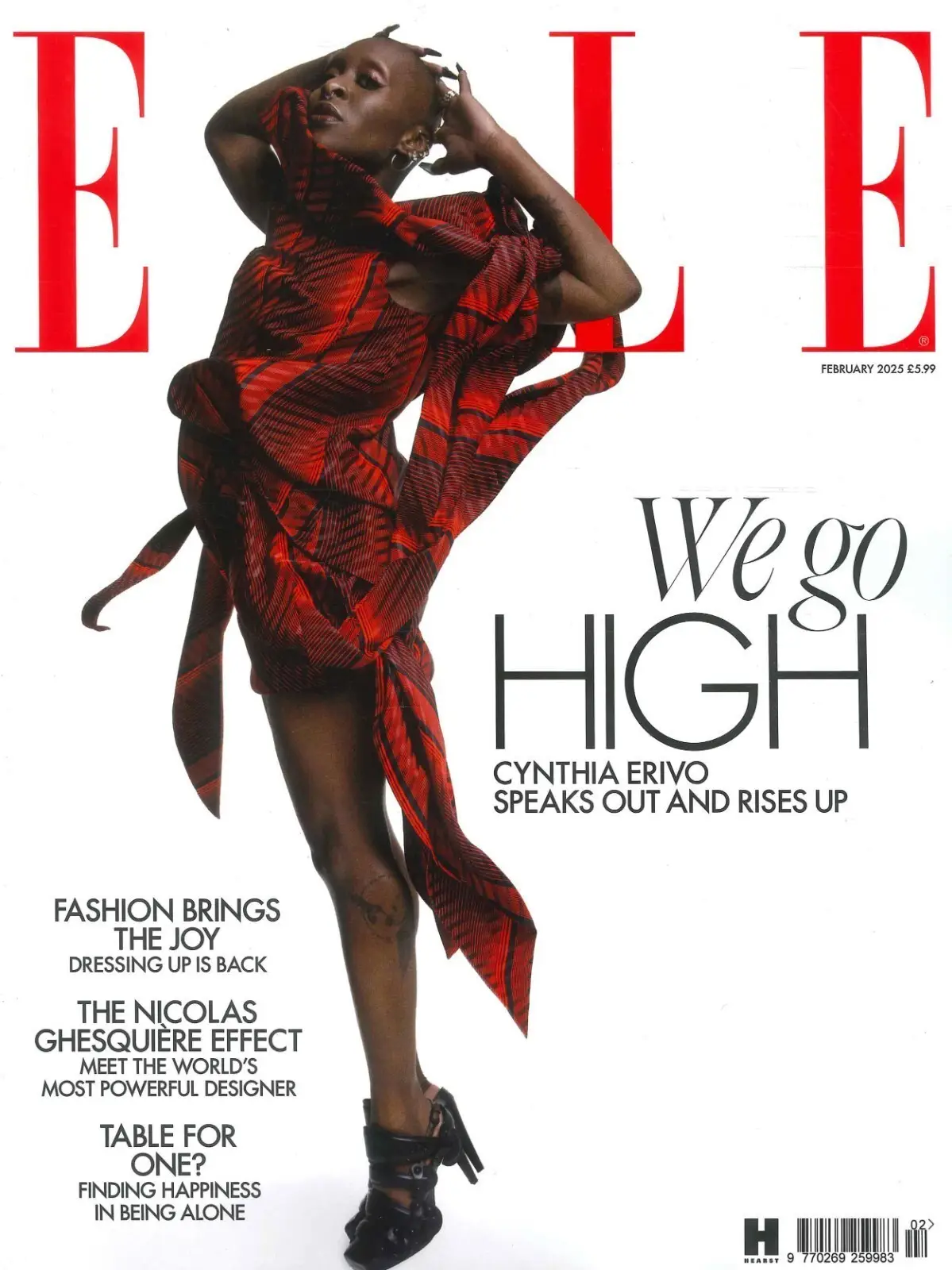 Elle Magazine Cynthia Erivo, Wicked, Nicole Kidman, Grace Carter, Style Feb 2025