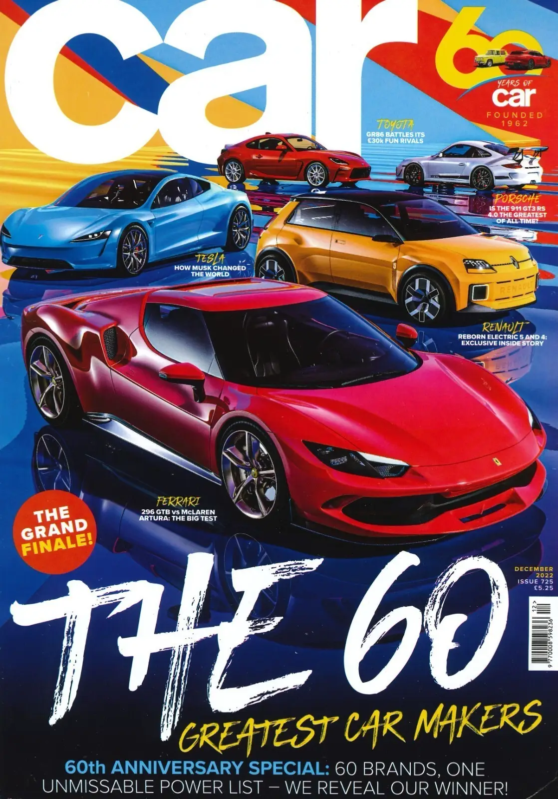 Car Magazine 60th Anniversary Special, Rolls-Royce, McLaren, Ford, December 2022