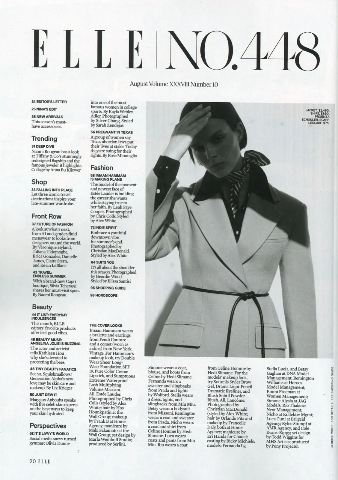Elle USA Magazine Naomi Reougeau, Kevin LeBlanc, Erica Gonzales, Models Aug 2023 - image 2 | Free standard UK delivery included | Discount Quality Products