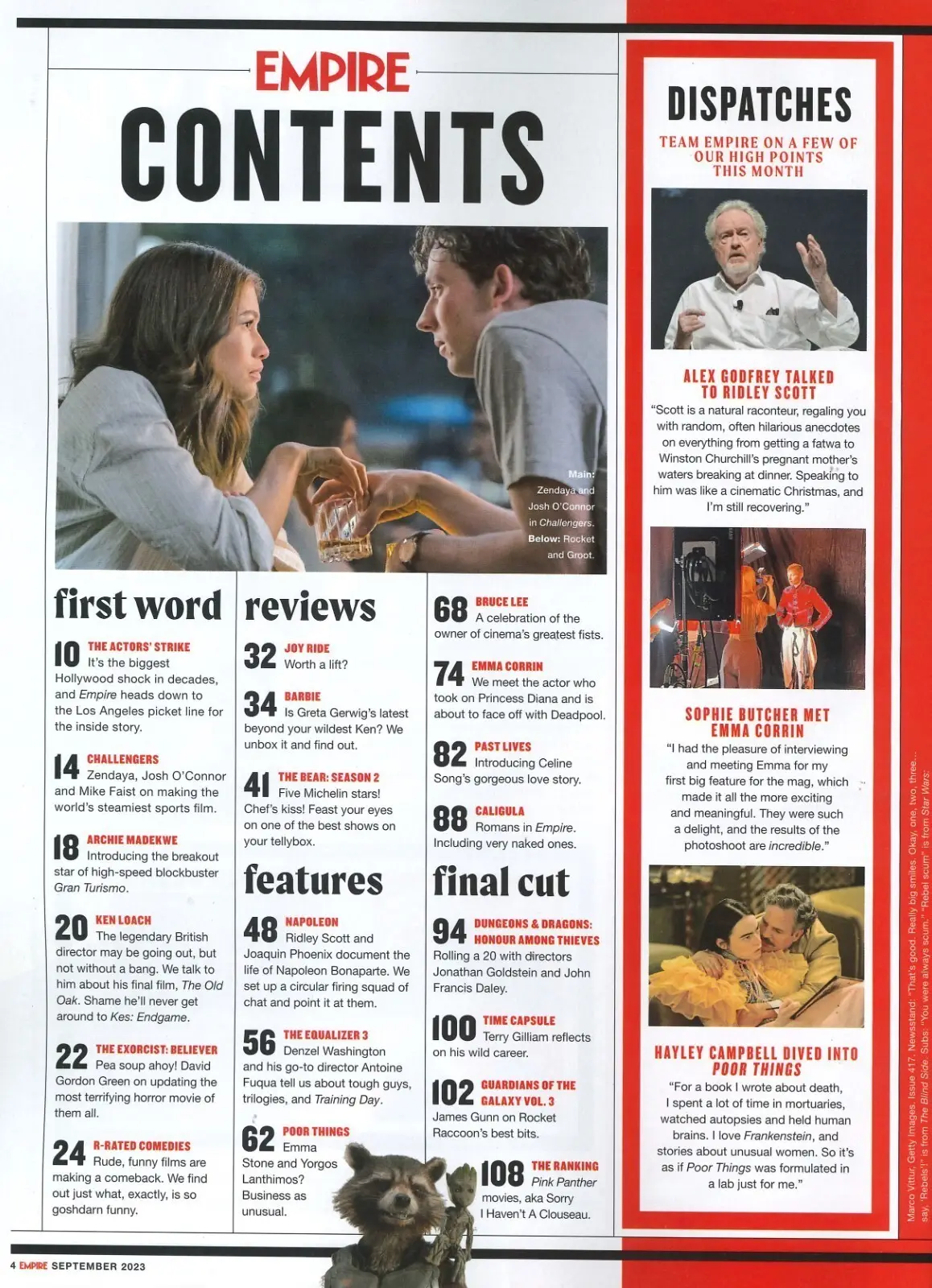 Empire Magazine: Ridley Scott's Napoleon, Joaquin Phoenix, Zendaya, Sept 2023 - image 2 | Free standard UK delivery included | Discount Quality Products