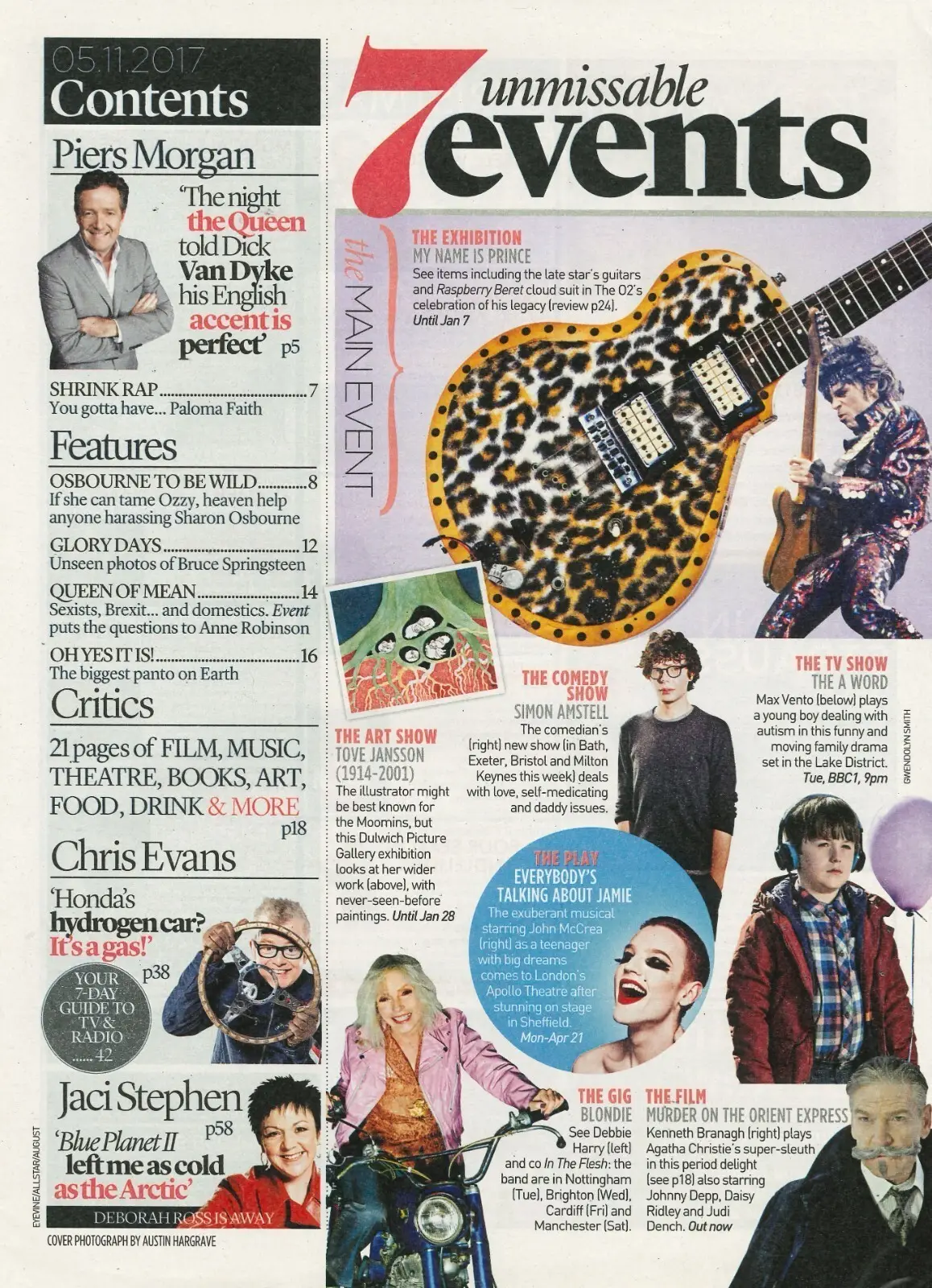 Event Magazine, Sharon Osbourne, Bruce Springsteen, Piers Morgan, 5.11.17 - image 2 | Free standard UK delivery included | Discount Quality Products