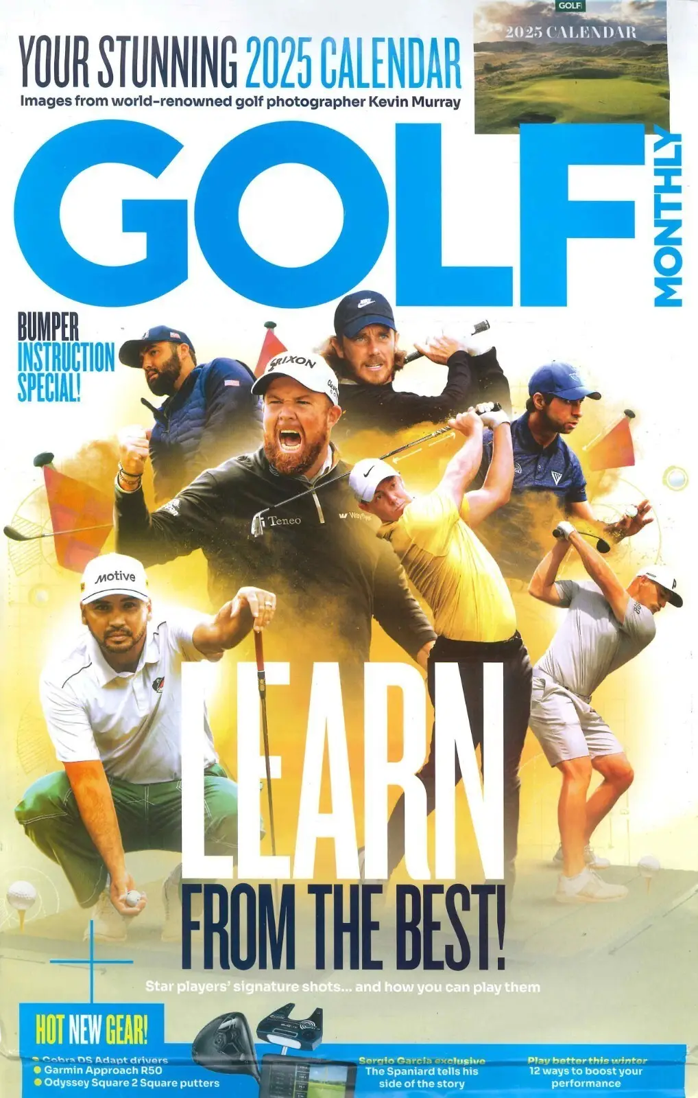 Golf Monthly Magazine Instruction Special, Free Calendar, Sergio Garcia Jan 2025