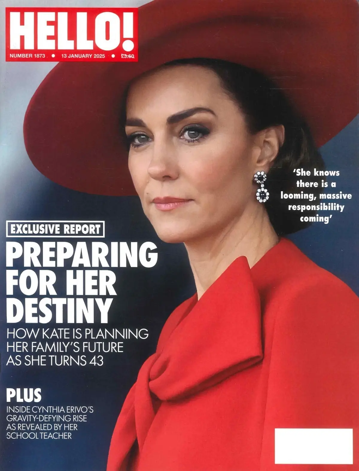 HELLO! Magazine: Princess Kate, Cynthia Erivo, Rod Stewart, A. Jolie, 13.1.25