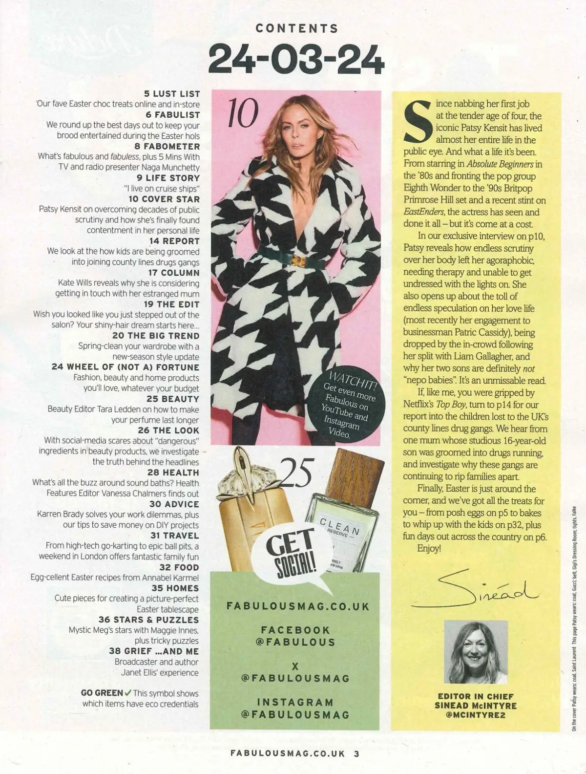 Fabulous Magazine: Patsy Kensit, Naga Munchetty, Janet Ellis, Easter, 24.3.24 - image 2 | Free standard UK delivery included | Discount Quality Products
