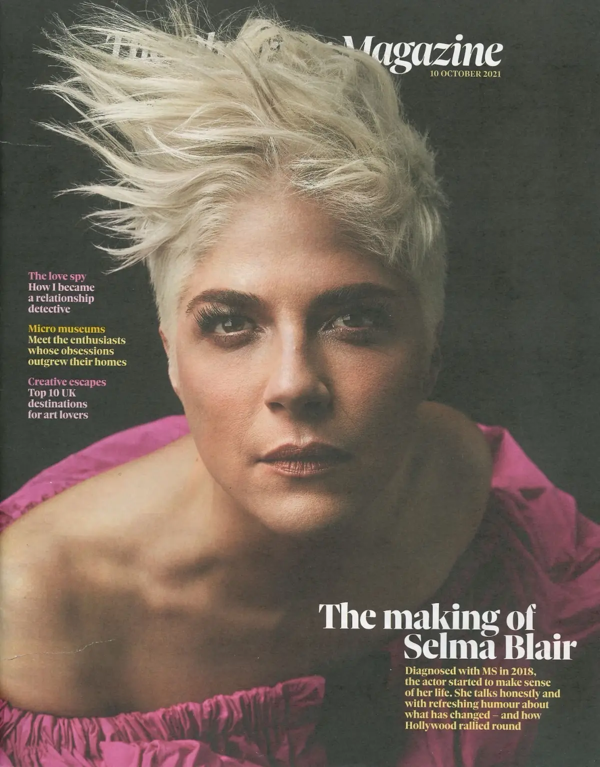 Observer Magazine: Selma Blair, Bob Mortimer, Joanne Harris, Fashion, 10.10.21
