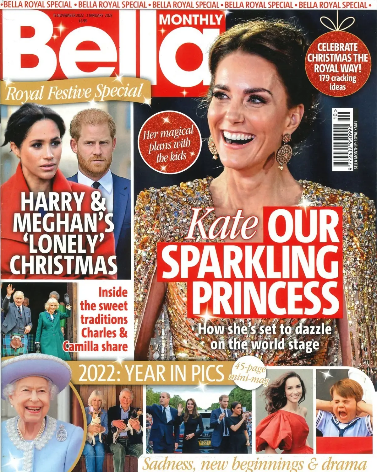 Bella Magazine, Kate Middleton, King Charles, Meghan, Harry, Elizabeth, 15.11.22