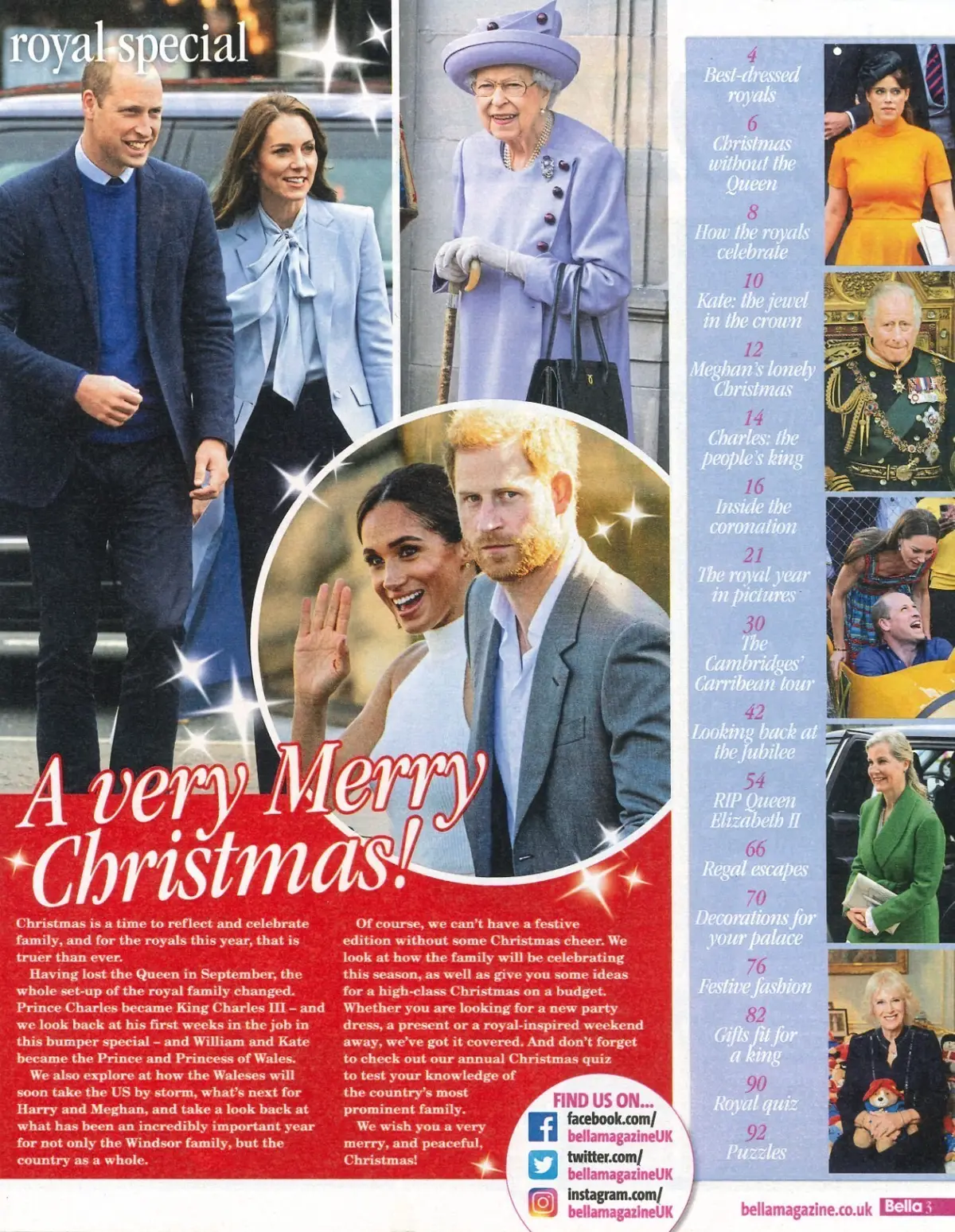 Bella Magazine, Kate Middleton, King Charles, Meghan, Harry, Elizabeth, 15.11.22 - image 2 | Free standard UK delivery included | Discount Quality Products