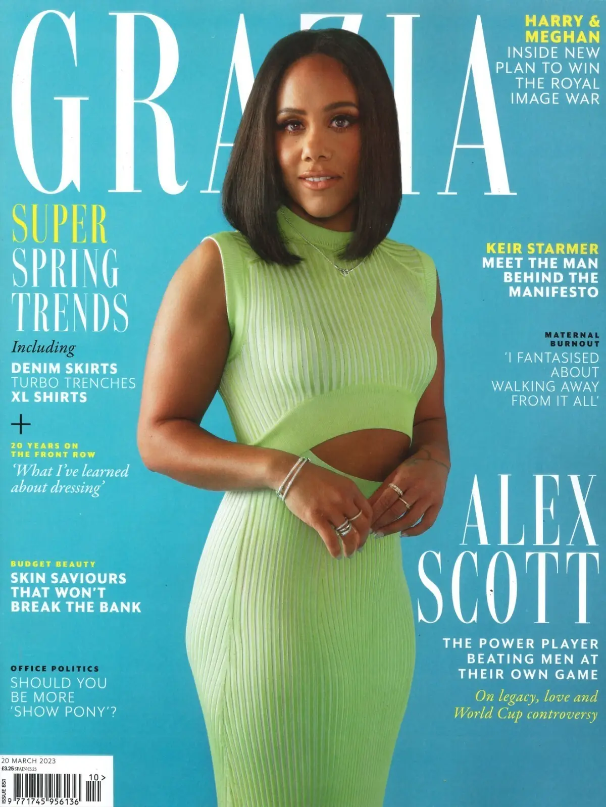 Grazia Magazine, Alex Scott, Prince Harry, Meghan Markle, Keir Starmer, 20.3.23