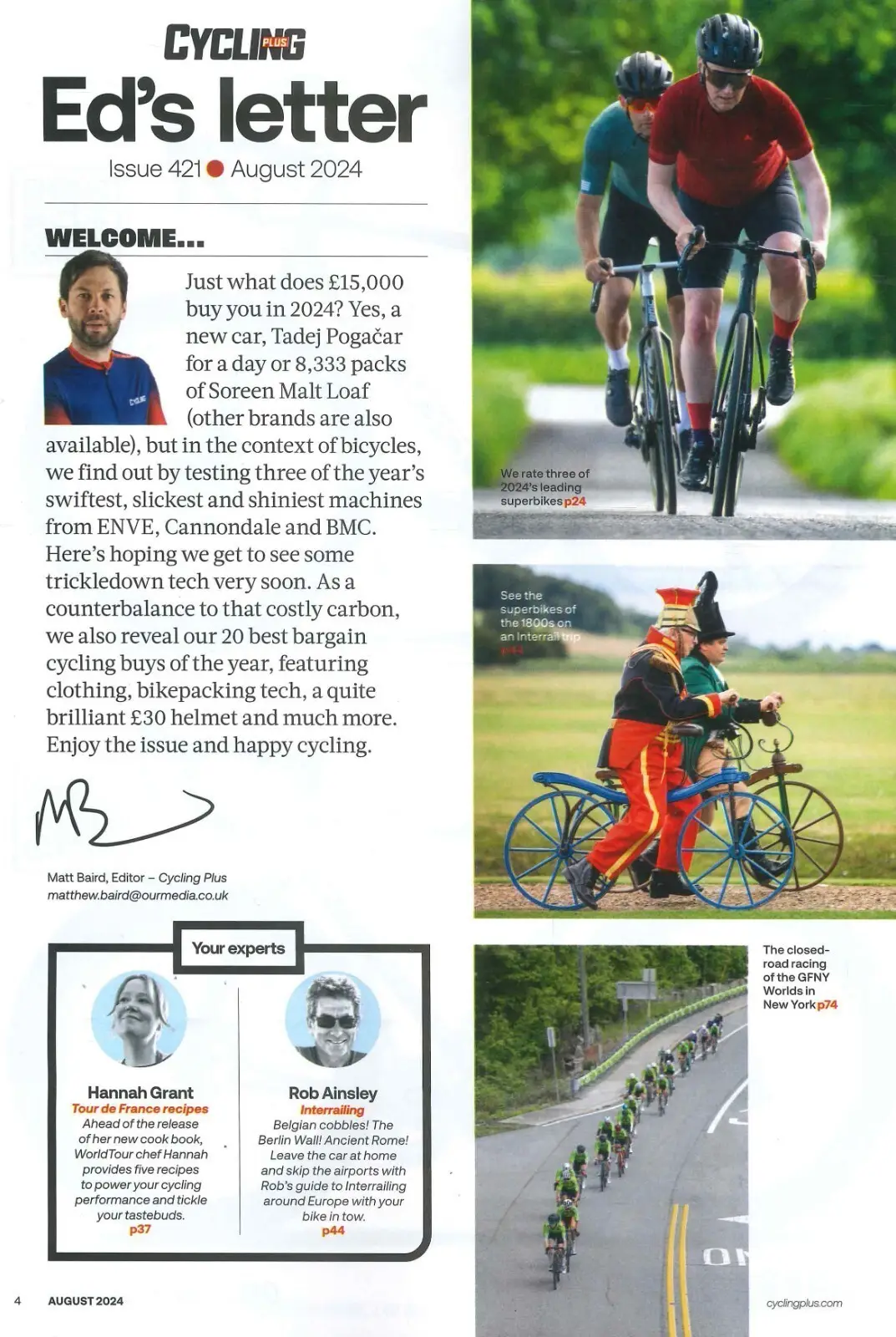 Cycling Plus Magazine #421: Free Paris 2024 Preview, Bikes, Racing, Aug 2024 - image 3 | Free standard UK delivery included | Discount Quality Products