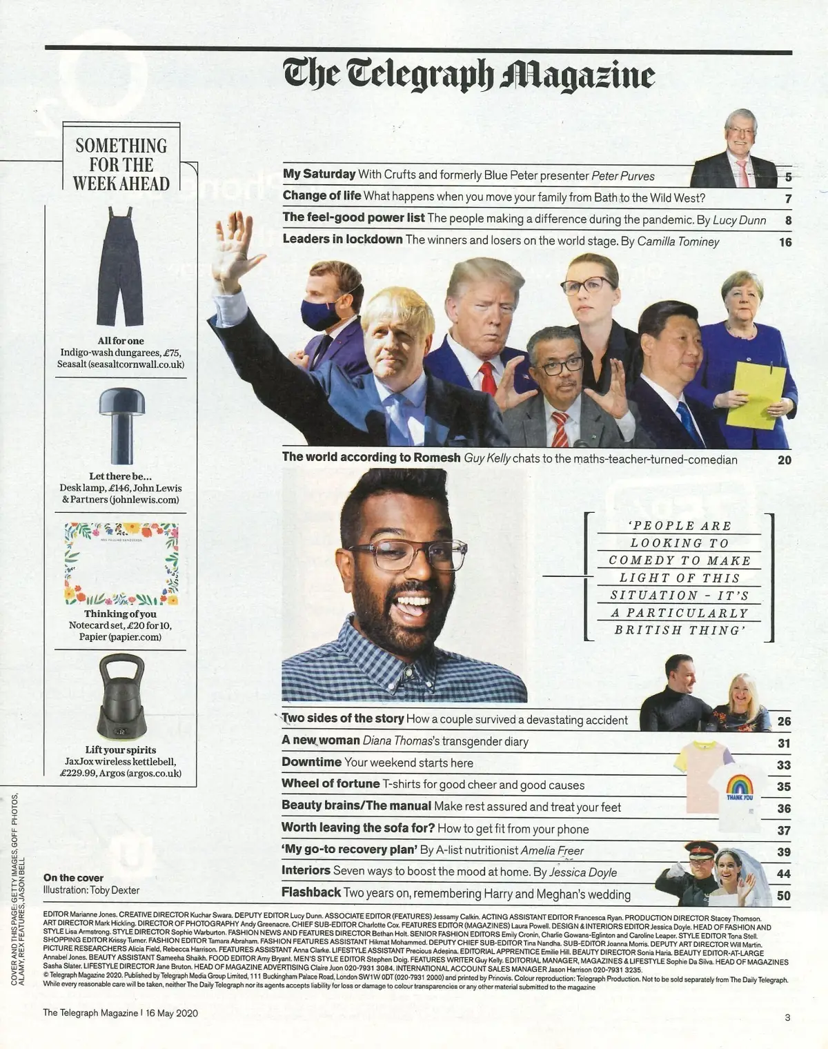 Telegraph Magazine: Power List, Peter Purves, Harry & Meghan Wedding, 16.5.20 - image 2 | Free standard UK delivery included | Discount Quality Products