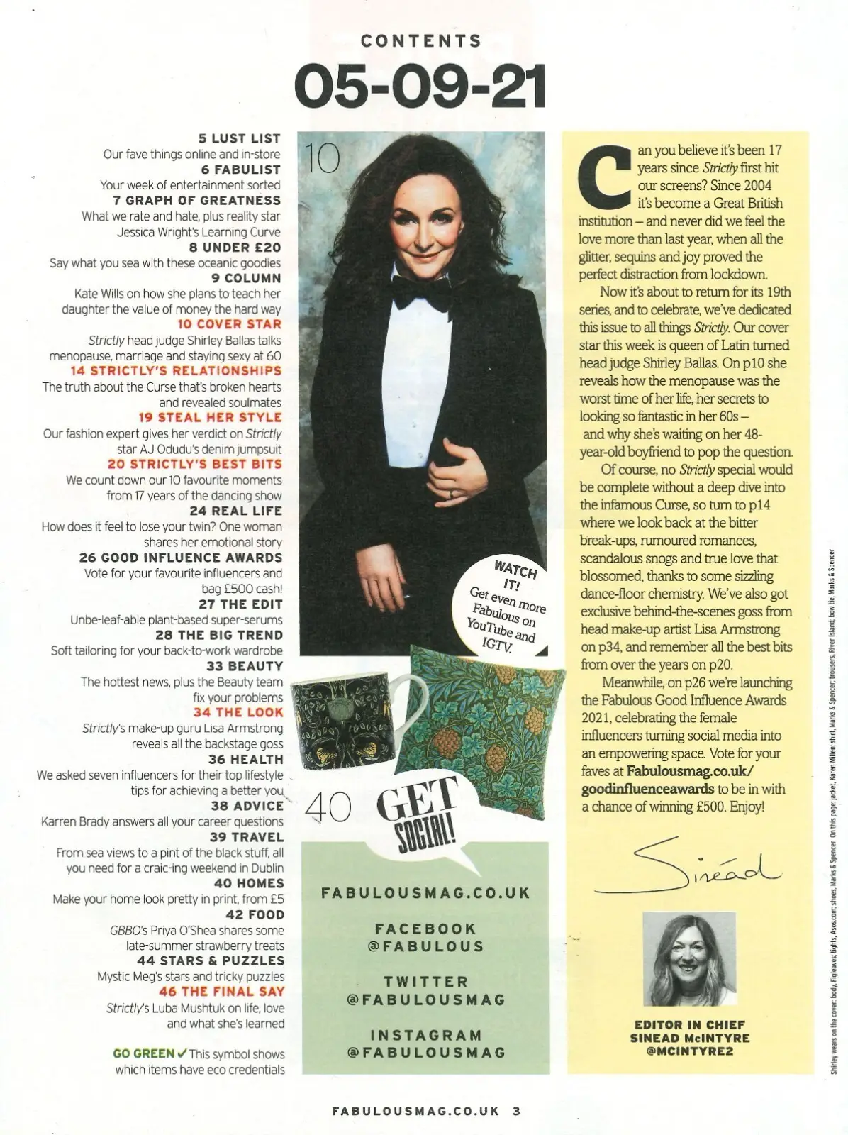 Fabulous Magazine: Shirley Ballas, Jessica Wright, Luba Mushtuk, Fashion, 5.9.21 - image 2 | Free standard UK delivery included | Discount Quality Products