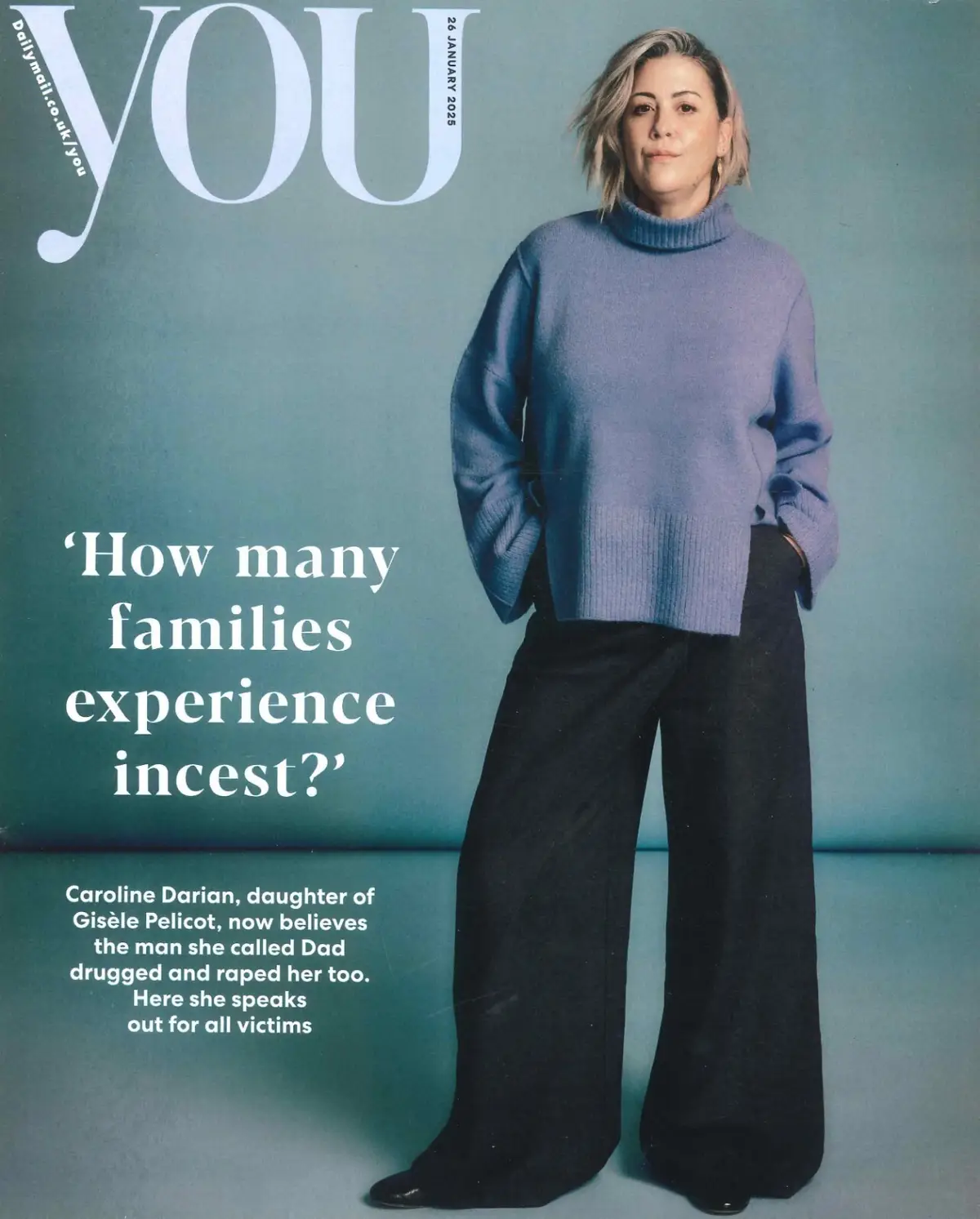 You Magazine Caroline Darian, Gisele Pelicot, Tom Parker-Bowles, Fashion 26.1.25 - Free standard UK delivery included | Discount Quality Products