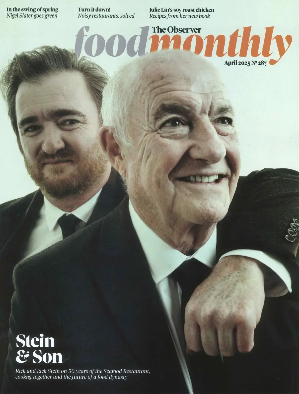 Observer Magazine Food Monthly: Rick &amp; Jack Stein, Nigel Slater, April 2025