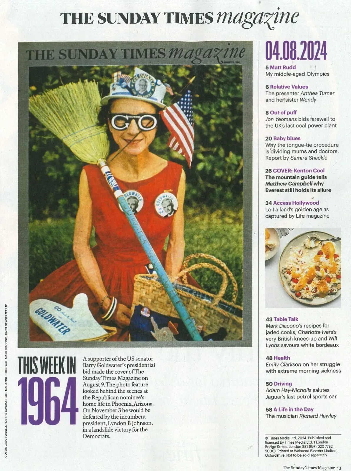 Sunday Times Magazine: Kenton Cool Everest Climber, Emily Clarkson, 4.8.24 - image 2 | Free standard UK delivery included | Discount Quality Products