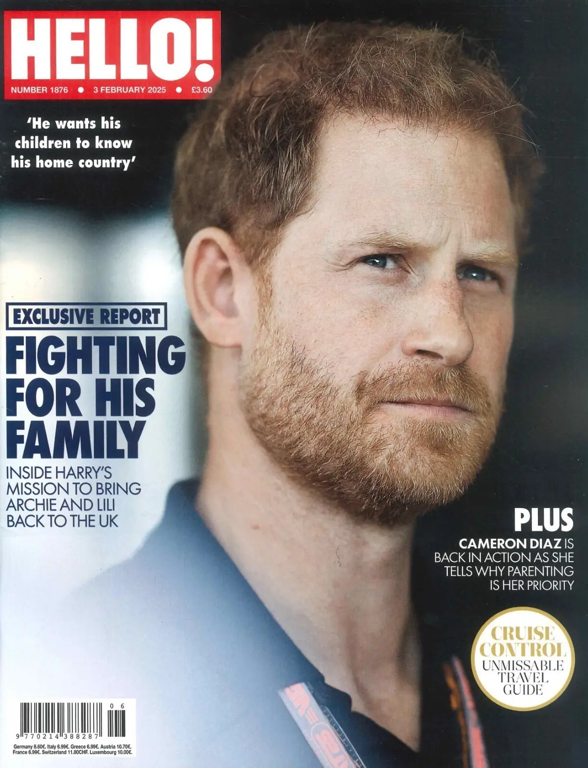 HELLO! Magazine: Prince Harry, Cameron Diaz, Trump, Timothee Chalamet, 3.2.25