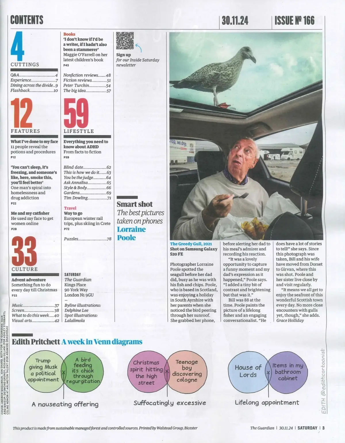 Guardian Saturday Magazine: Charles Dance, Troy Deeney, Trump, Merkel, 30.11.24 - image 2 | Free standard UK delivery included | Discount Quality Products