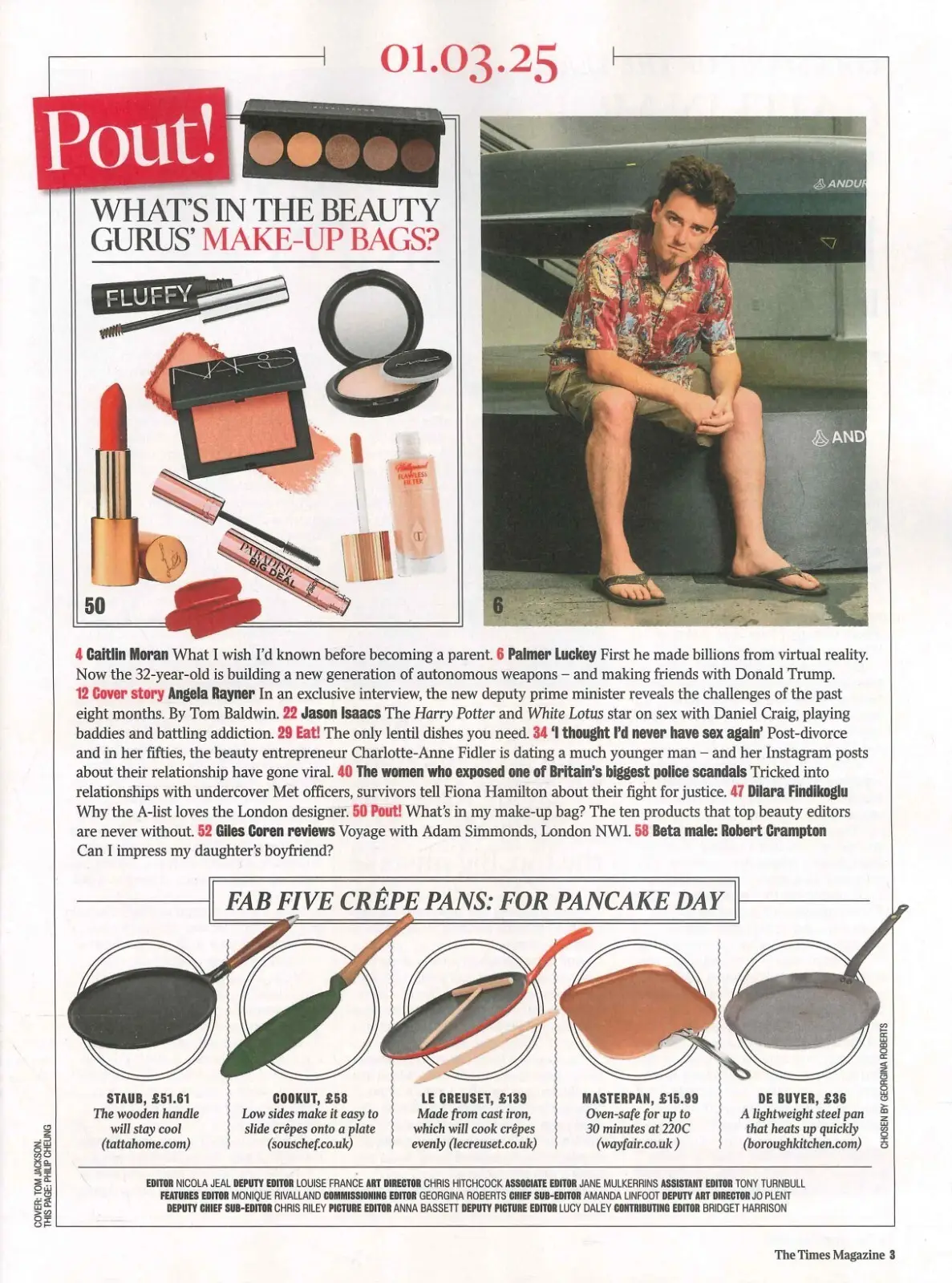 Times Magazine: Angela Rayner, Palmer Luckey, Jason Isaacs, Dilara F, 1.3.25 - image 2 | Free standard UK delivery included | Discount Quality Products