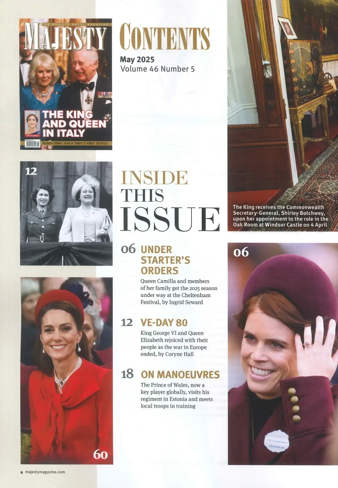 Majesty Magazine: King Charles & Queen Camilla in Italy, VE DAY 80th, May 2025 - image 2 | Free standard UK delivery included | Discount Quality Products