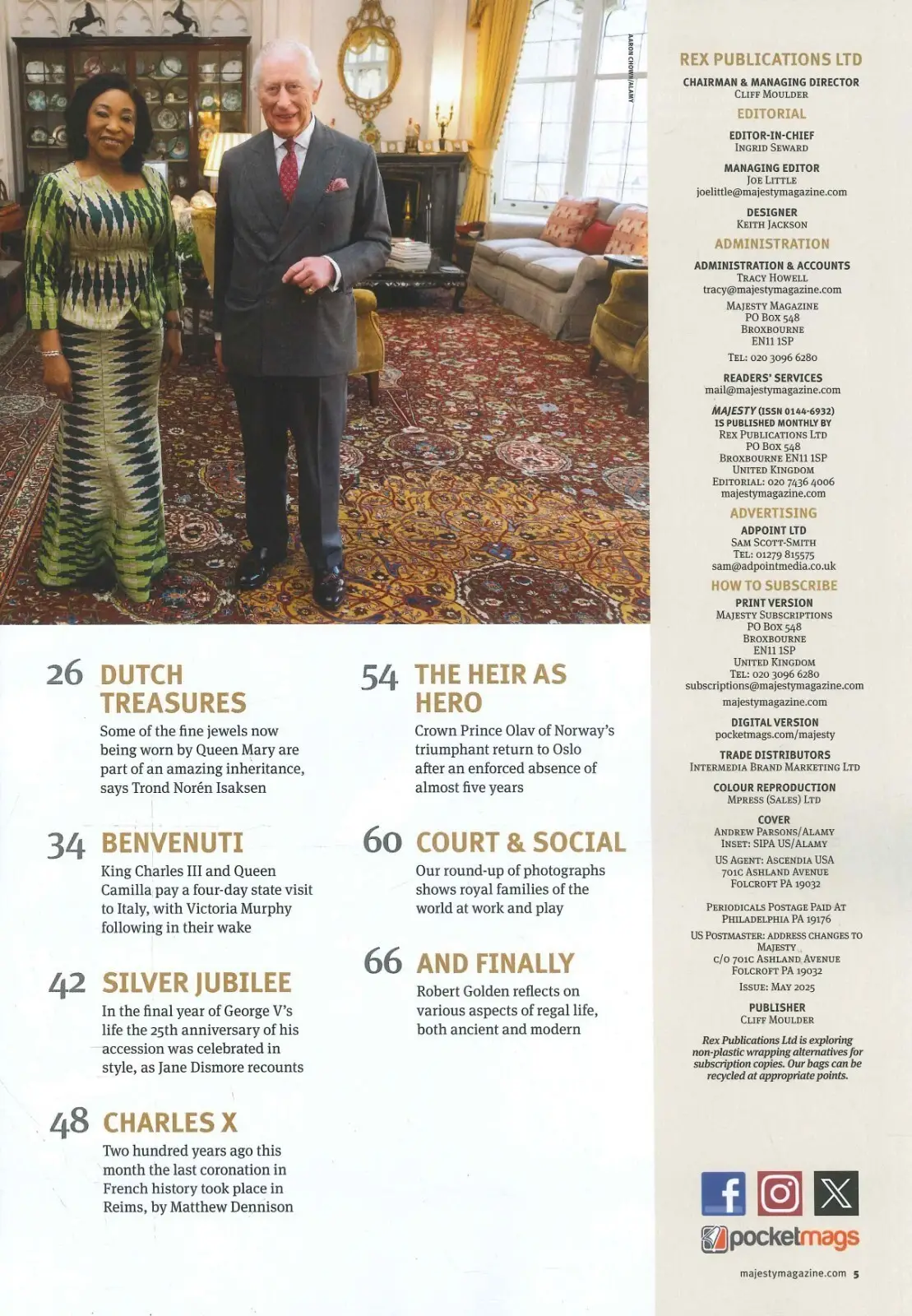 Majesty Magazine: King Charles & Queen Camilla in Italy, VE DAY 80th, May 2025 - image 3 | Free standard UK delivery included | Discount Quality Products