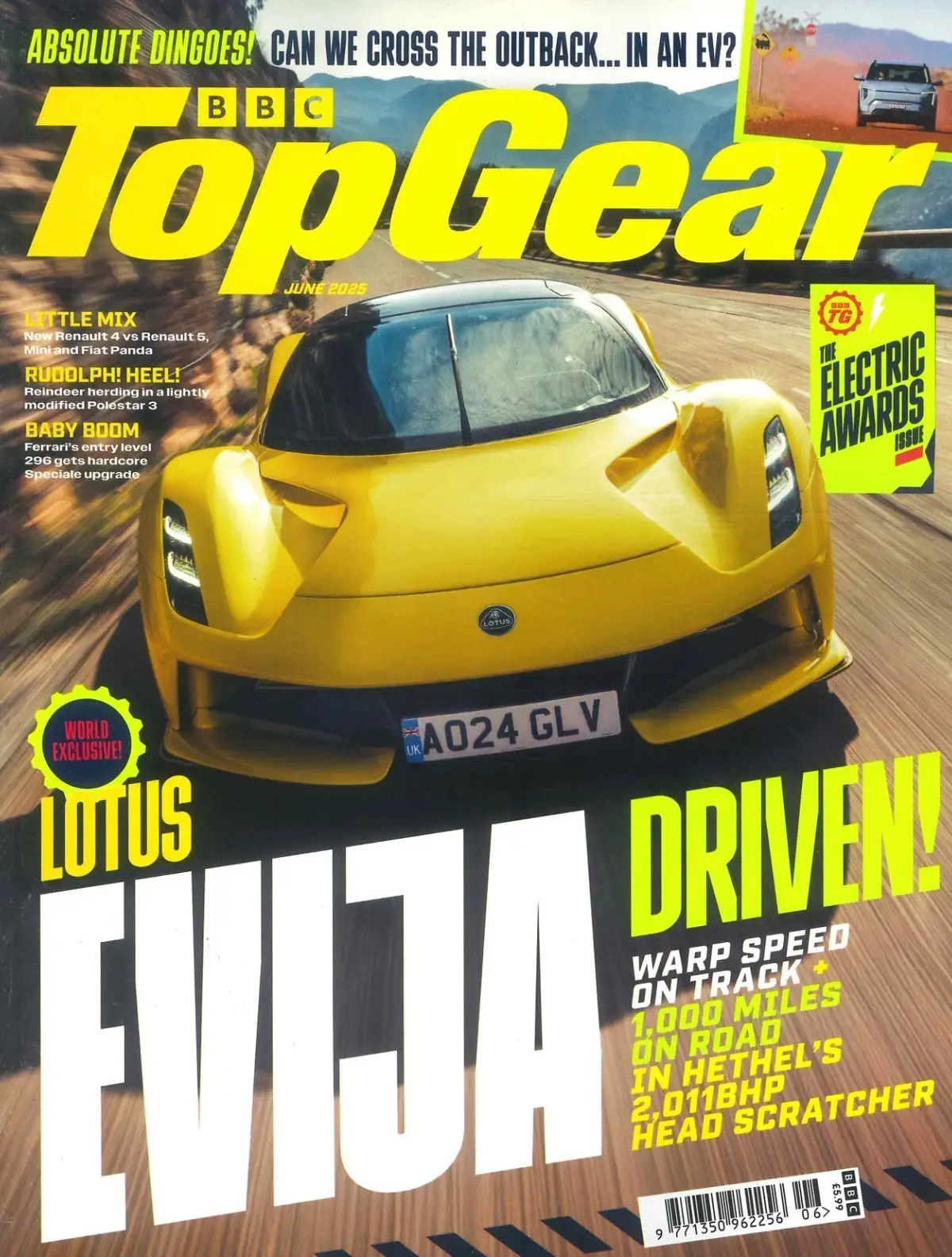 BBC Top Gear Magazine: #396, Lotus Evija, Electric Awards, Ferrari, June 2025