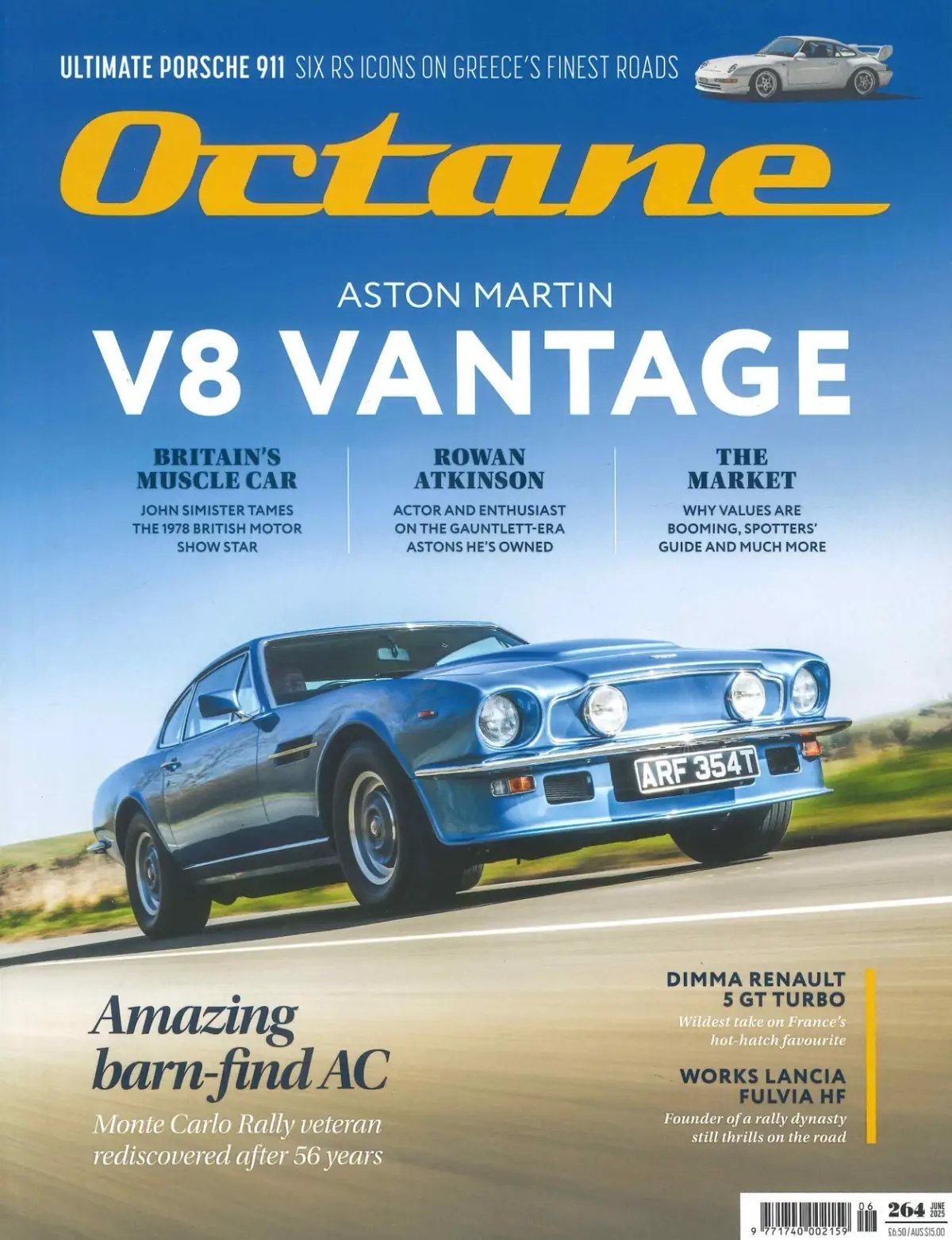 Octane Magazine: #264, Rowan Atkinson, Aston Martin V8, Muscle Car, June 2025