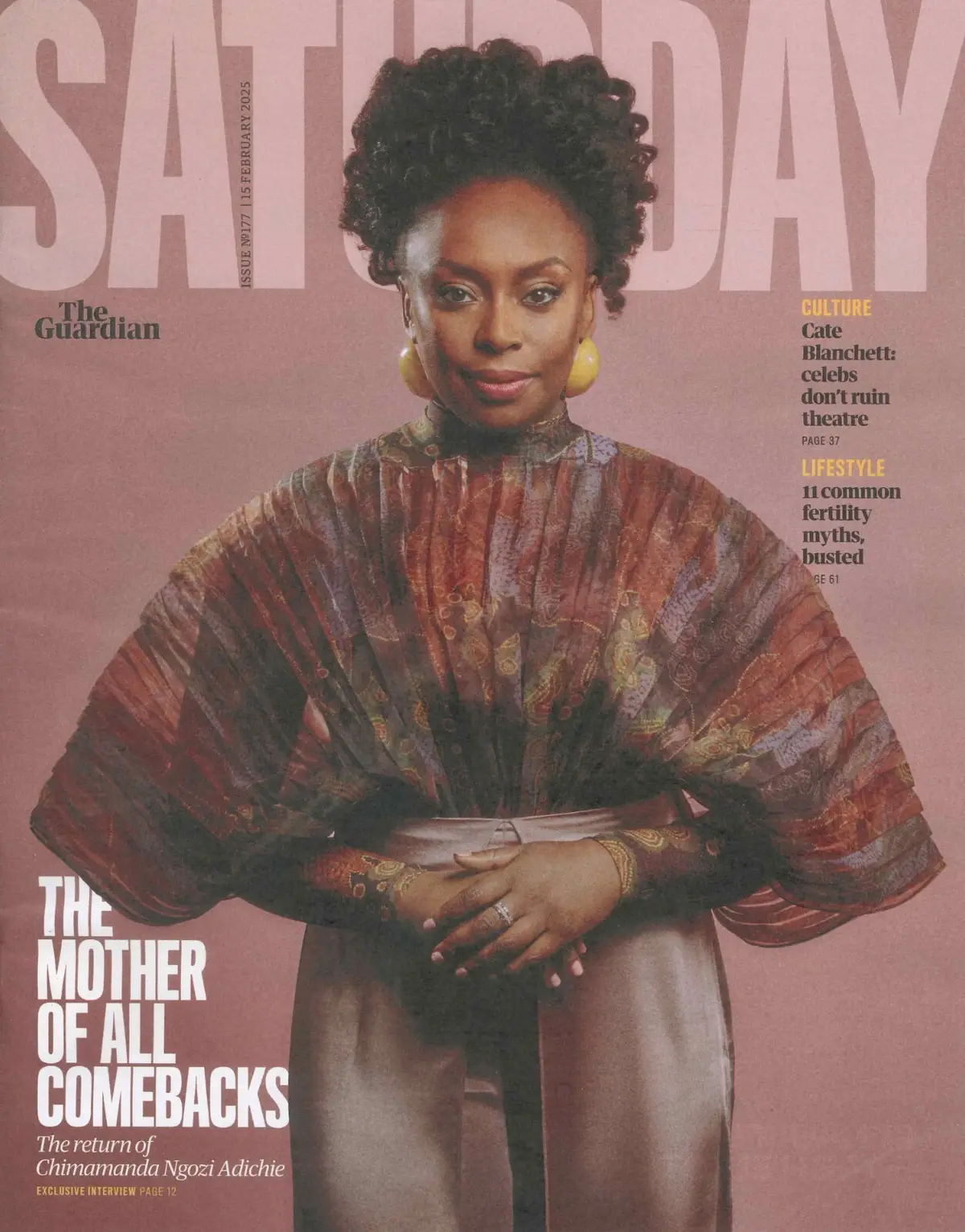 Guardian Saturday Magazine: Chimamanda, Douglas Booth, Cate Blanchett, 15.2.25