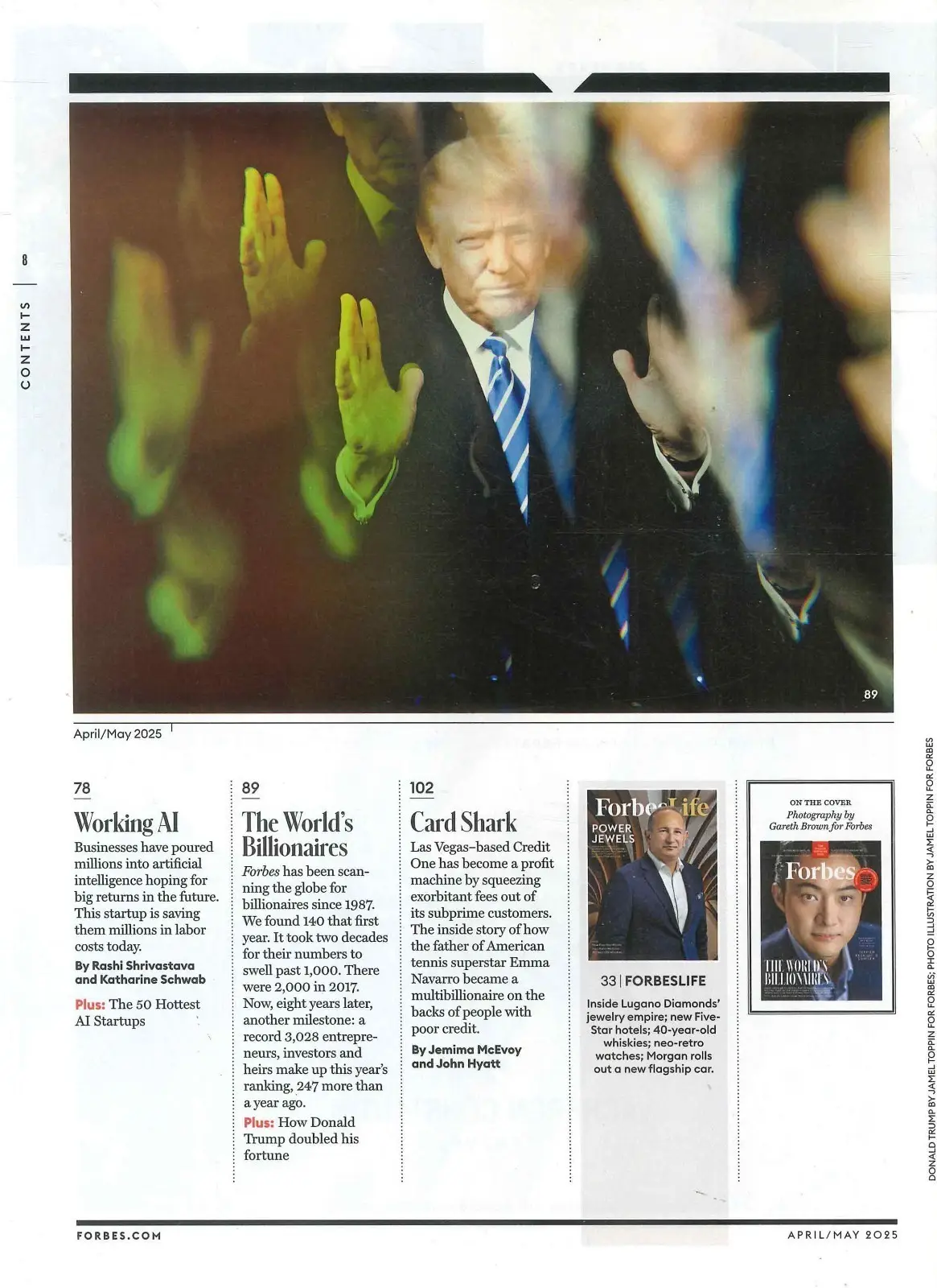 Forbes Magazine: World's Billionaires, Justin Sun, Trump, Elon, April/May 2025 - image 2 | Free standard UK delivery included | Discount Quality Products