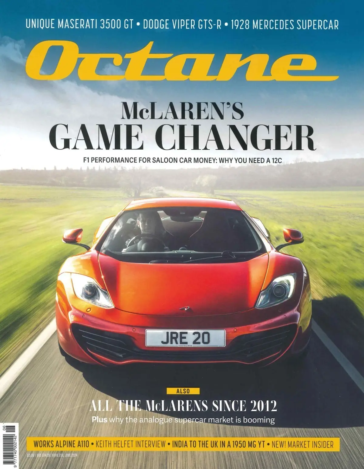 Octane Magazine #252, McLaren 12C, Dodge Viper GTS-R, Maserati, Cars, June 2024