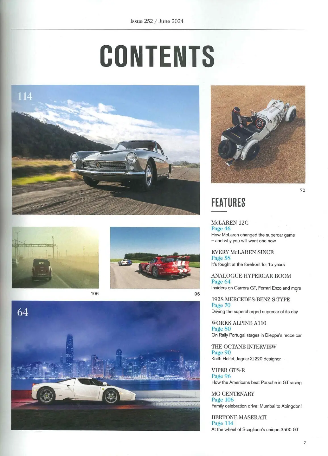 Octane Magazine #252, McLaren 12C, Dodge Viper GTS-R, Maserati, Cars, June 2024 - image 3 | Free standard UK delivery included | Discount Quality Products