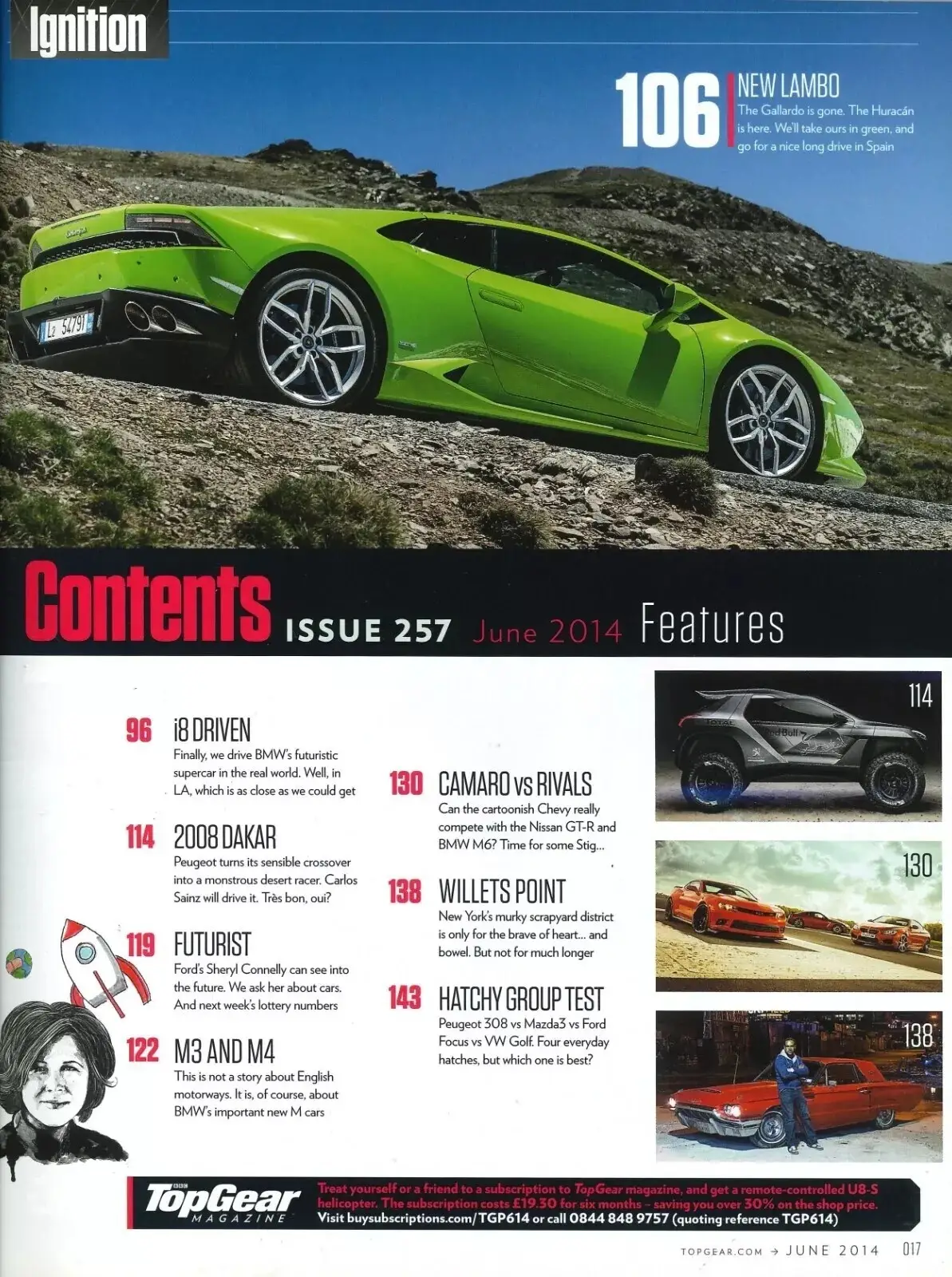 BBC Top Gear Magazine #257, BMW i8, Lambo Huracan, VW, June 2014 (Slight Wear) - image 3 | Free standard UK delivery included | Discount Quality Products