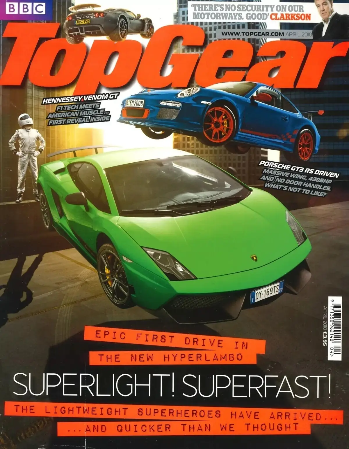 BBC Top Gear Magazine: Issue 203, Lambo Superleggera, Porsche GT3, April 2010