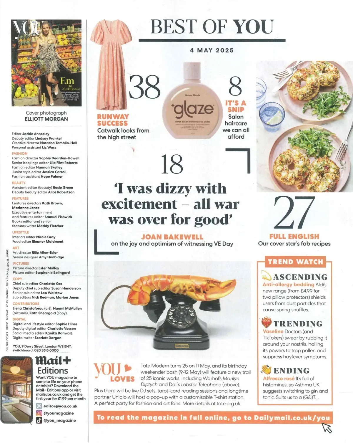 You Magazine: Emily English, VE Day 80th, Macy Gray, Tom Parker-Bowles, 4.5.25 - image 2 | Free standard UK delivery included | Discount Quality Products