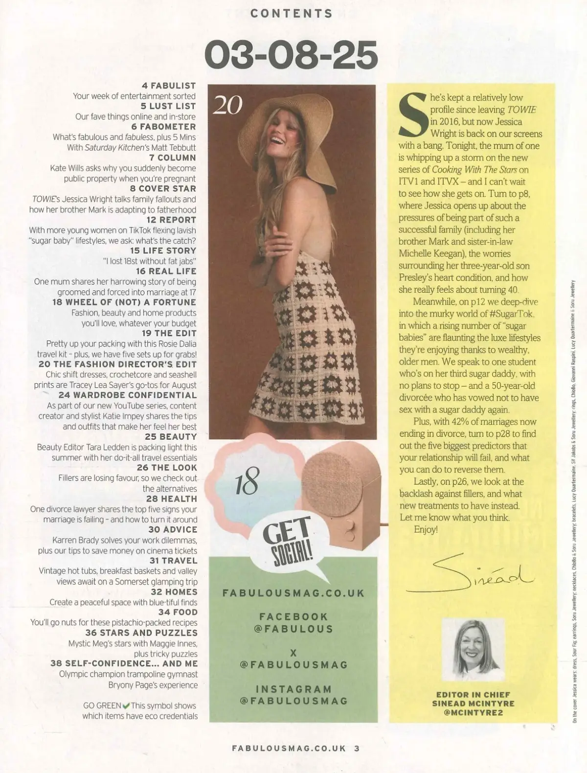 Fabulous Magazine: Jessica Wright, Matt Tebbutt, Bryony Page, Fashion, 3.8.25 - image 2 | Free standard UK delivery included | Discount Quality Products