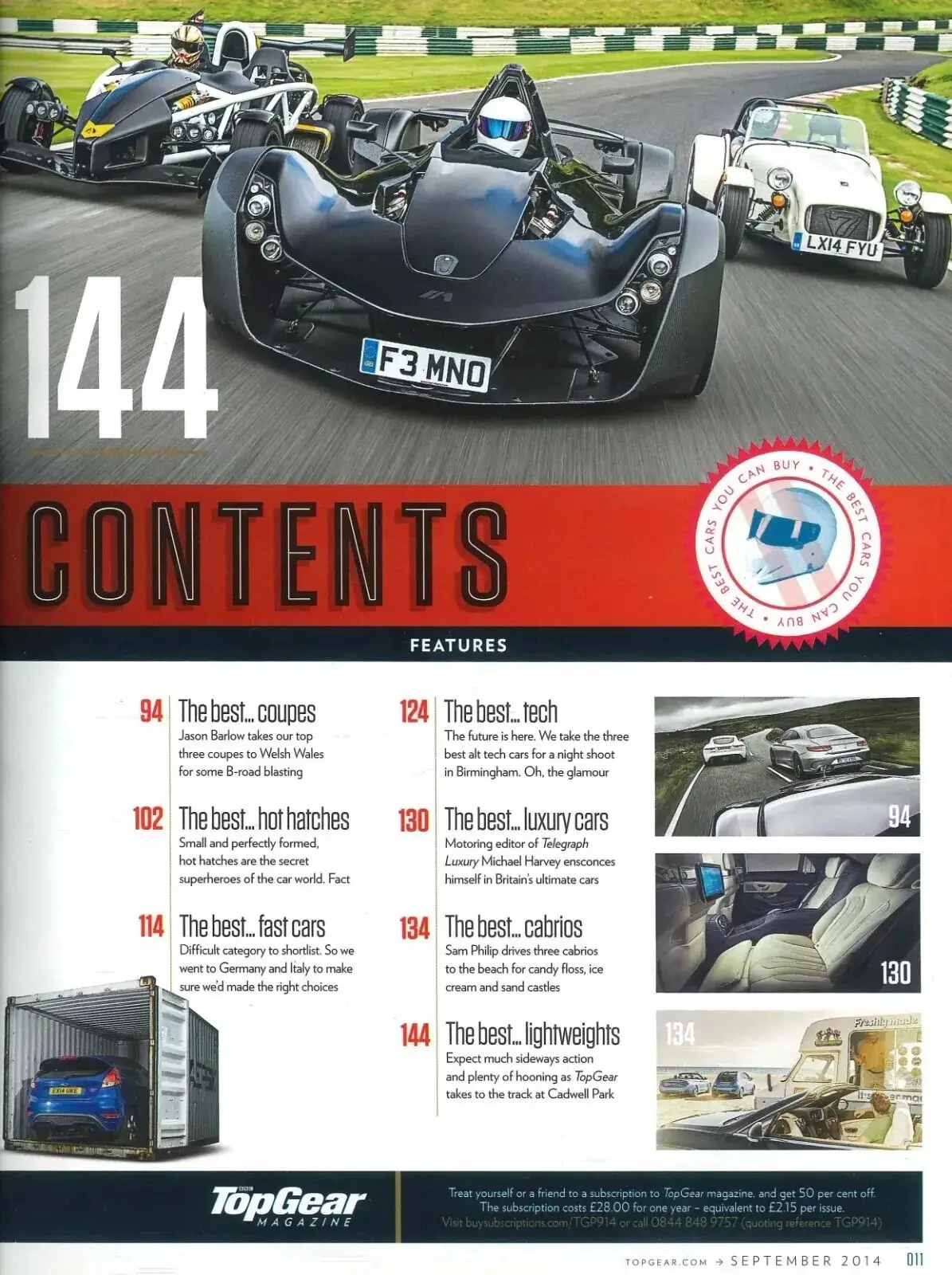 BBC Top Gear Magazine Issue 260, Range Rover Sport SVR, Porsche 964RS, Sept 2014 - image 2 | Free standard UK delivery included | Discount Quality Products