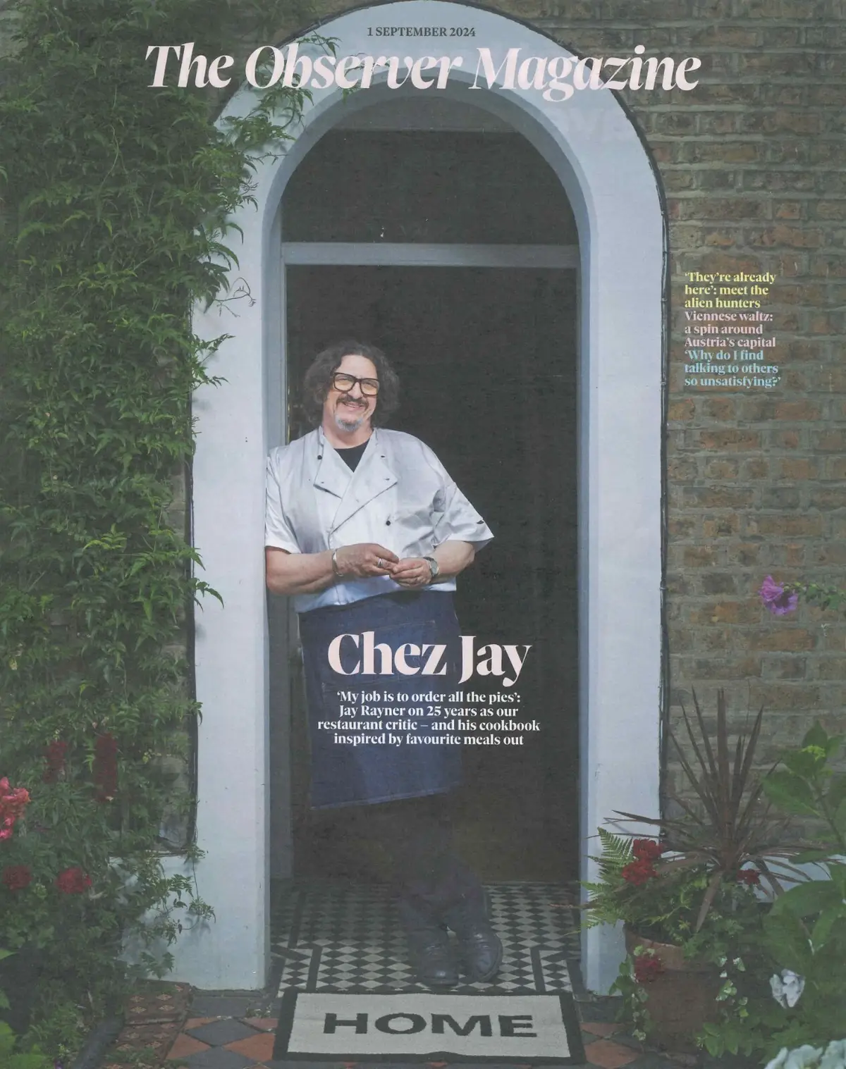 Observer Magazine: Jay Rayner, Nadia Sawalha, Don Letts, Nigel Slater, 1.9.24