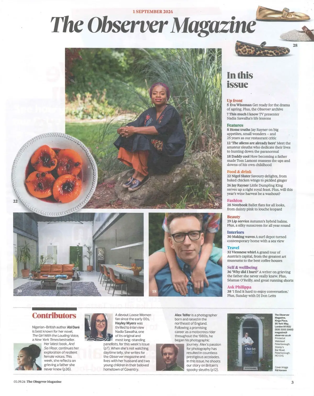 Observer Magazine: Jay Rayner, Nadia Sawalha, Don Letts, Nigel Slater, 1.9.24 - image 2 | Free standard UK delivery included | Discount Quality Products