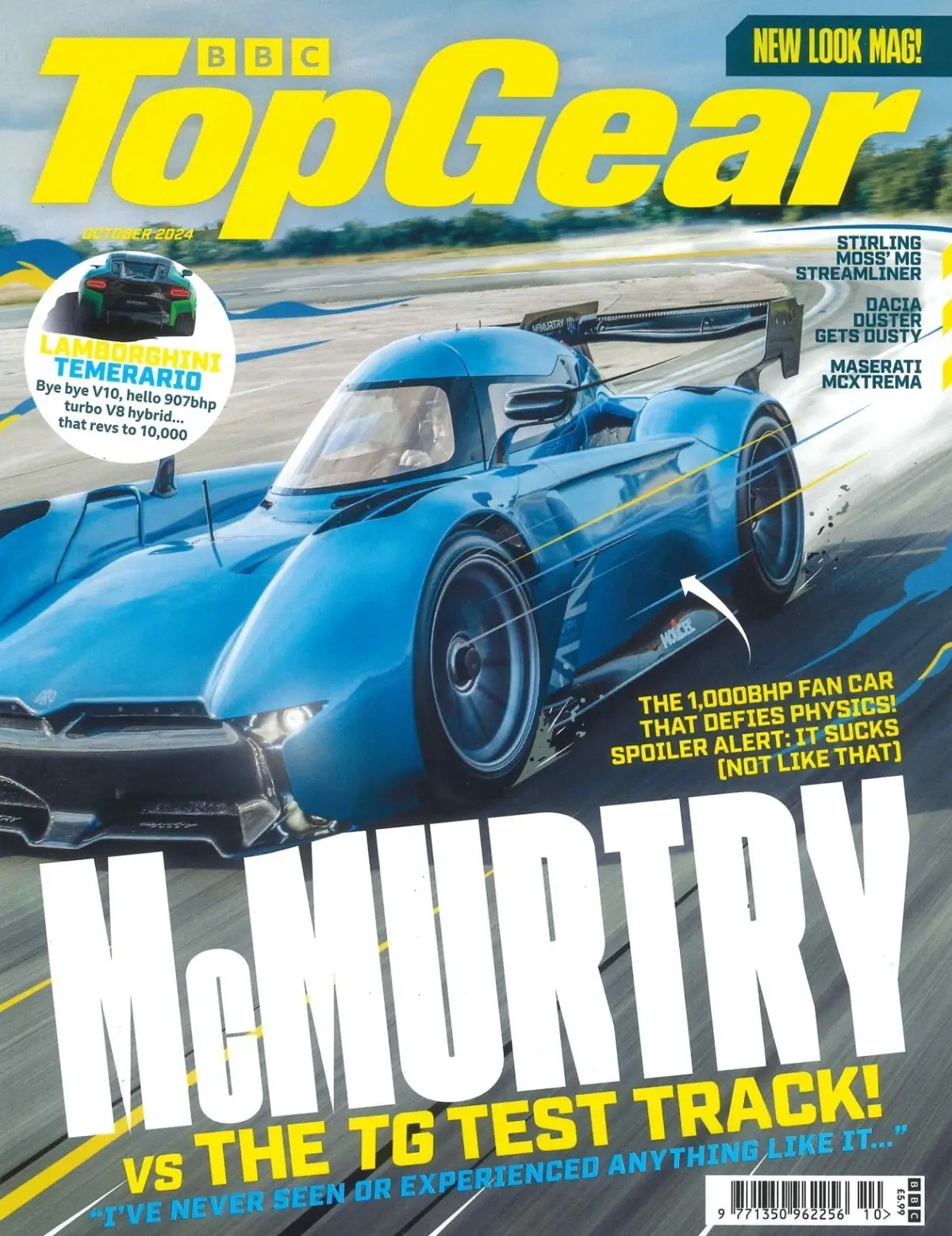 BBC Top Gear Magazine #388, McMurtry, Lambo, Maserati, Dacia Duster, Oct 2024