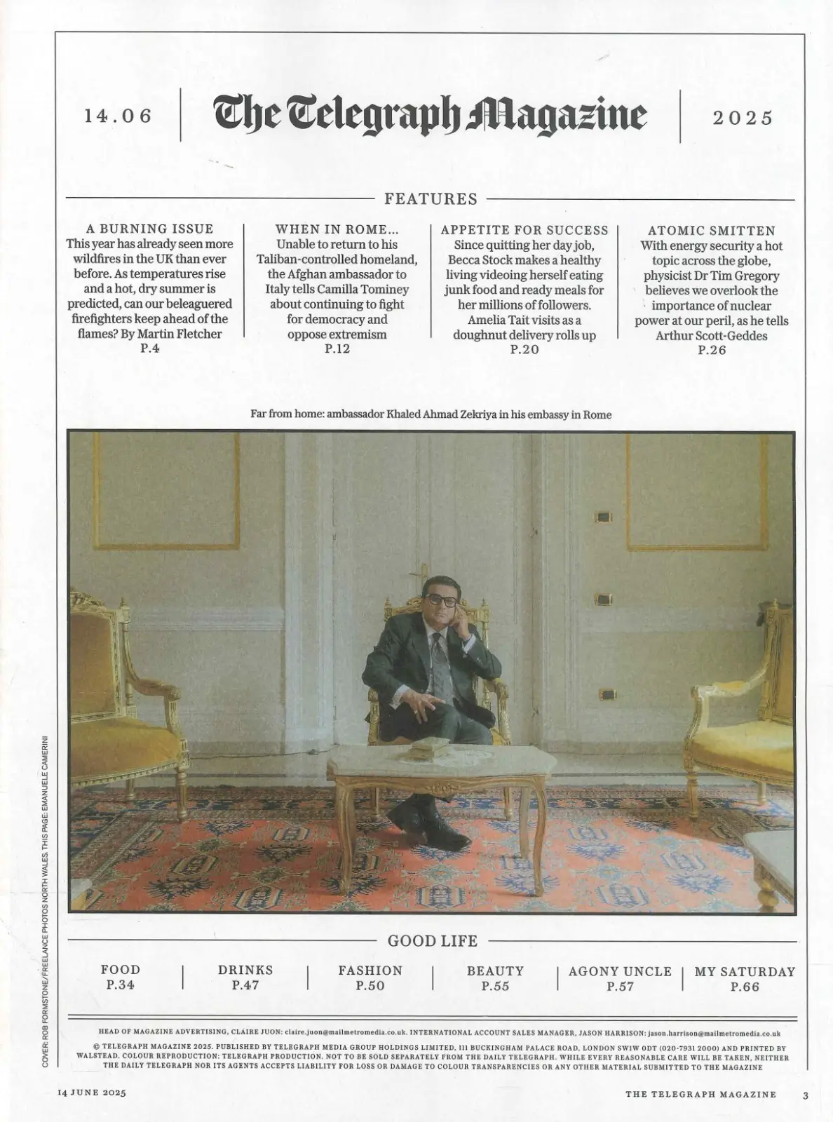 Telegraph Magazine: Wildfires, Nobu Matsuhisa, Tim Gregory, Fashion, 14.6.25 - image 2 | Free standard UK delivery included | Discount Quality Products