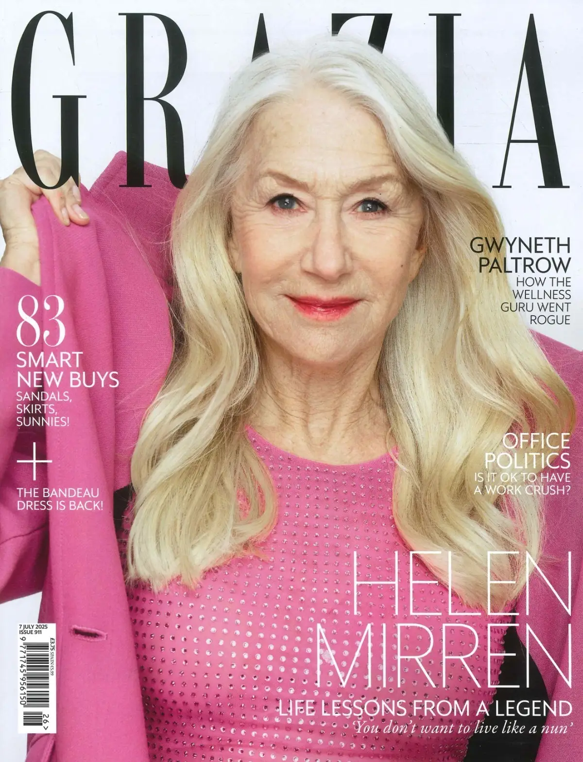 Grazia Magazine: Helen Mirren, Princess Kate, Gwyneth Paltrow, Fashion, 7.7.25